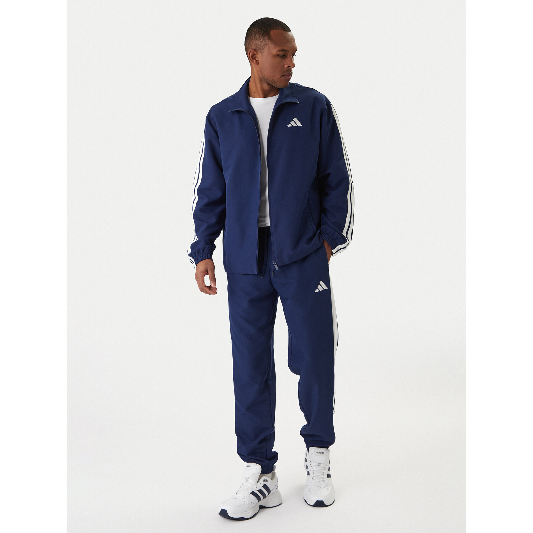 adidas Dres 3-Stripes JC5391 Granatowy Regular Fit