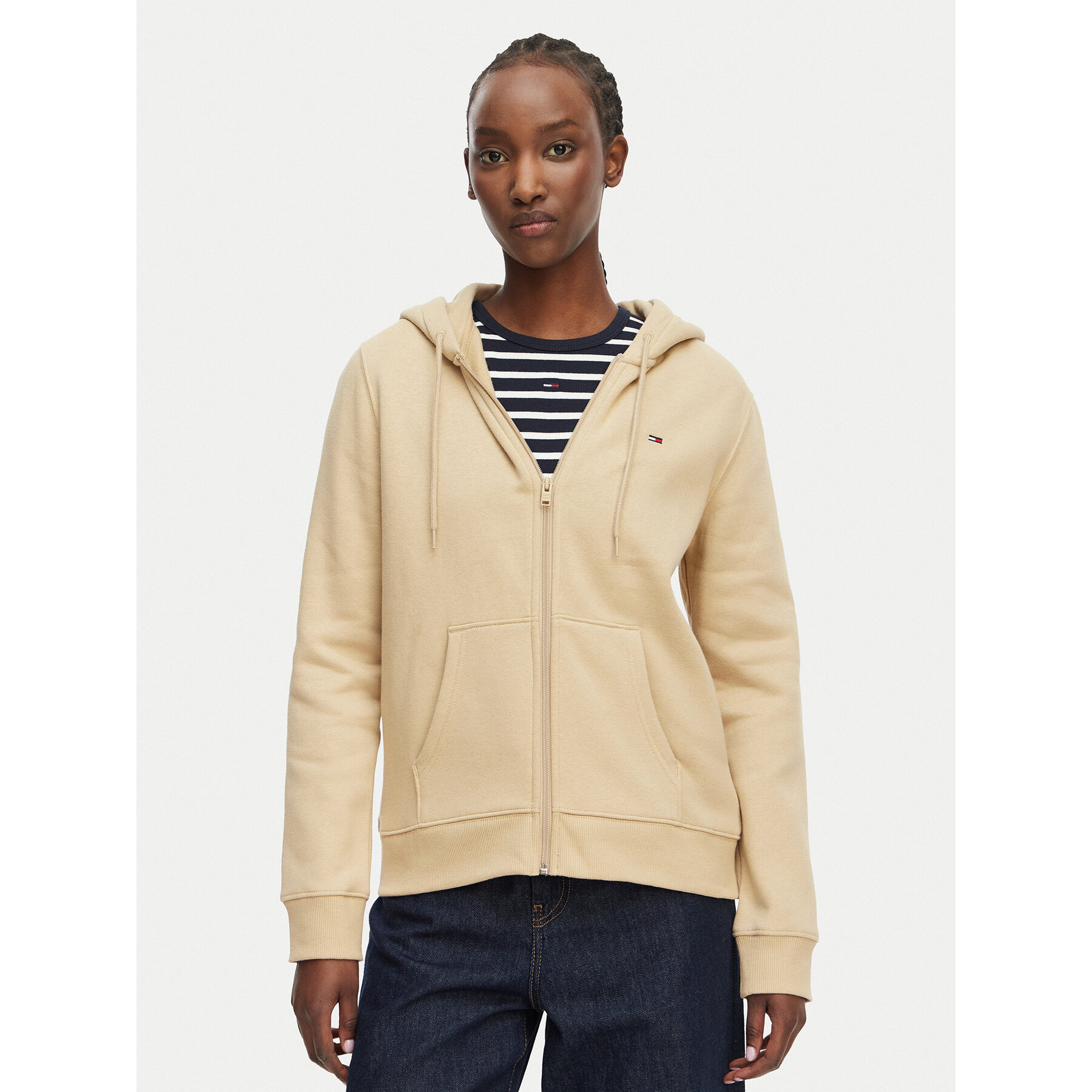 Tommy Jeans Bluza Flag DW0DW19729 Beżowy Regular Fit