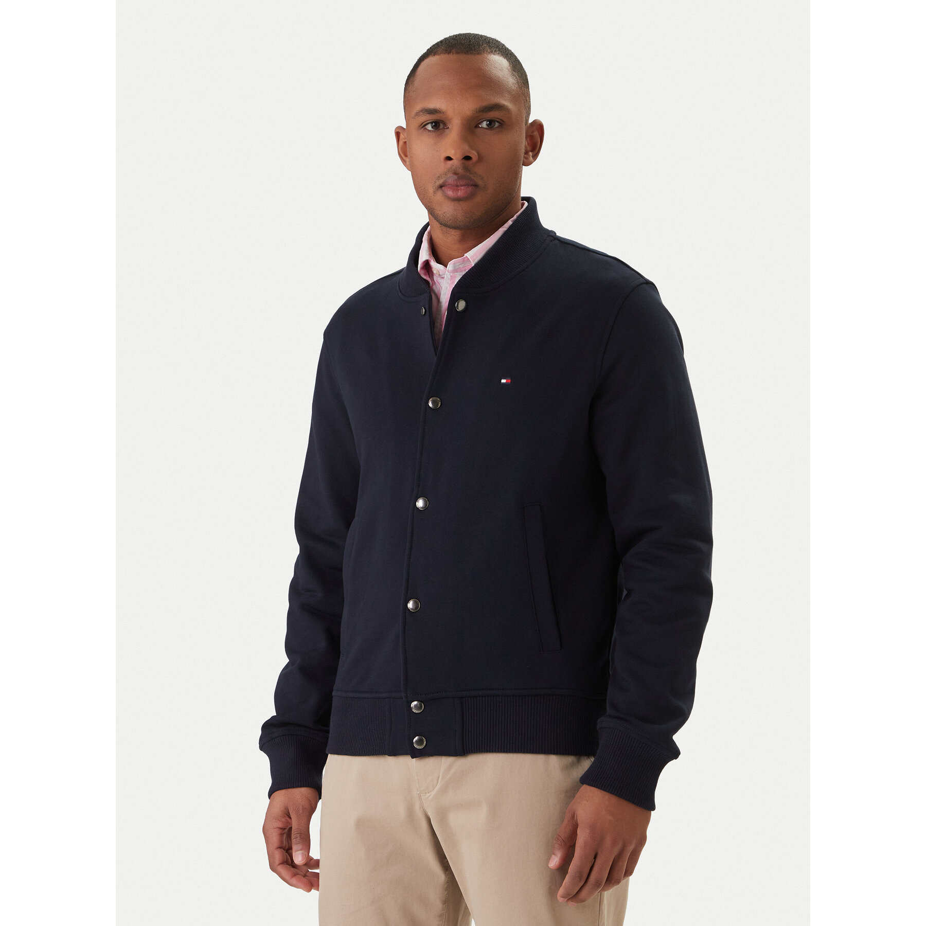 Tommy Hilfiger Kurtka bomber Essential MW0MW42470 Granatowy Regular Fit