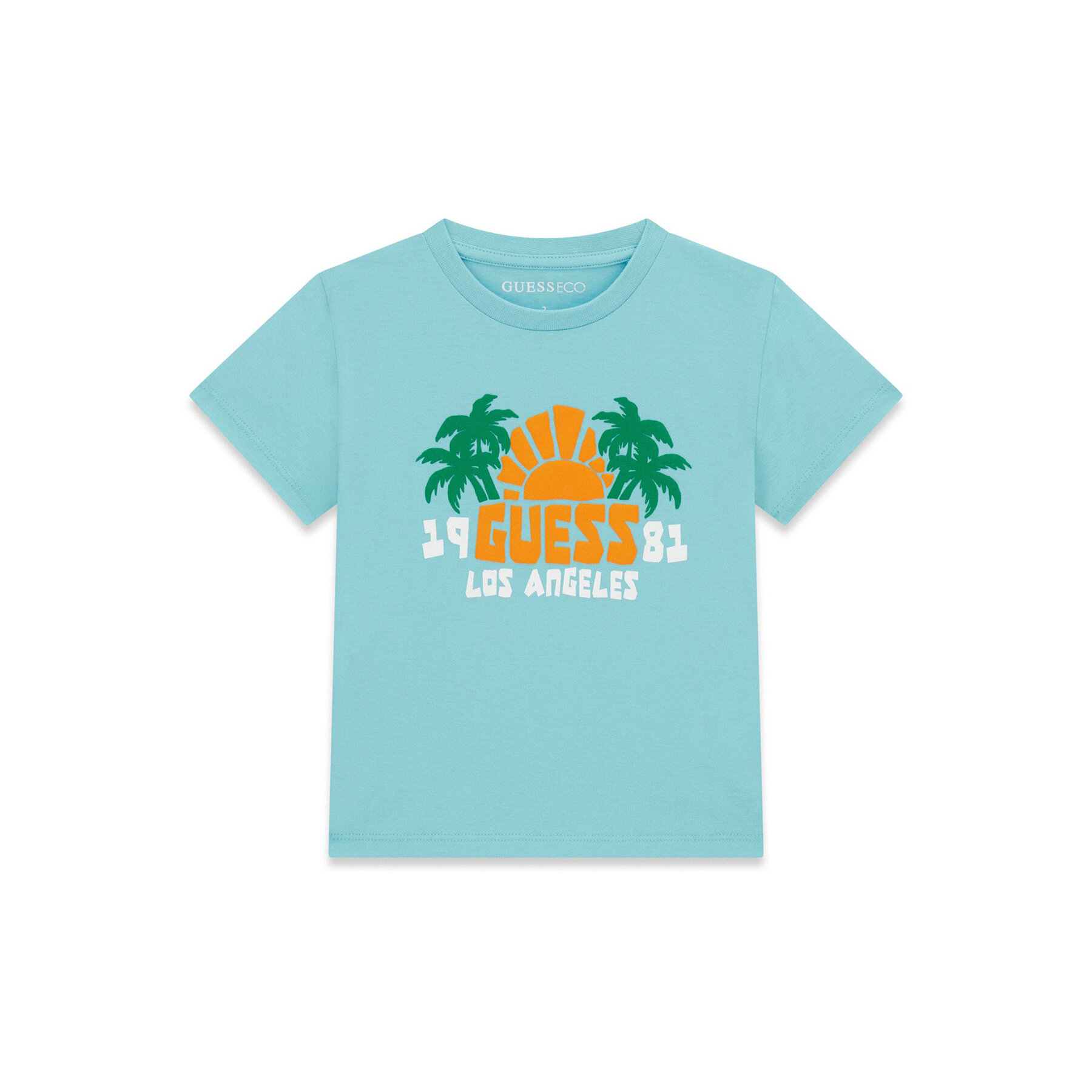 Guess T-Shirt N6GI09 K8HM4 Niebieski jasny Regular Fit
