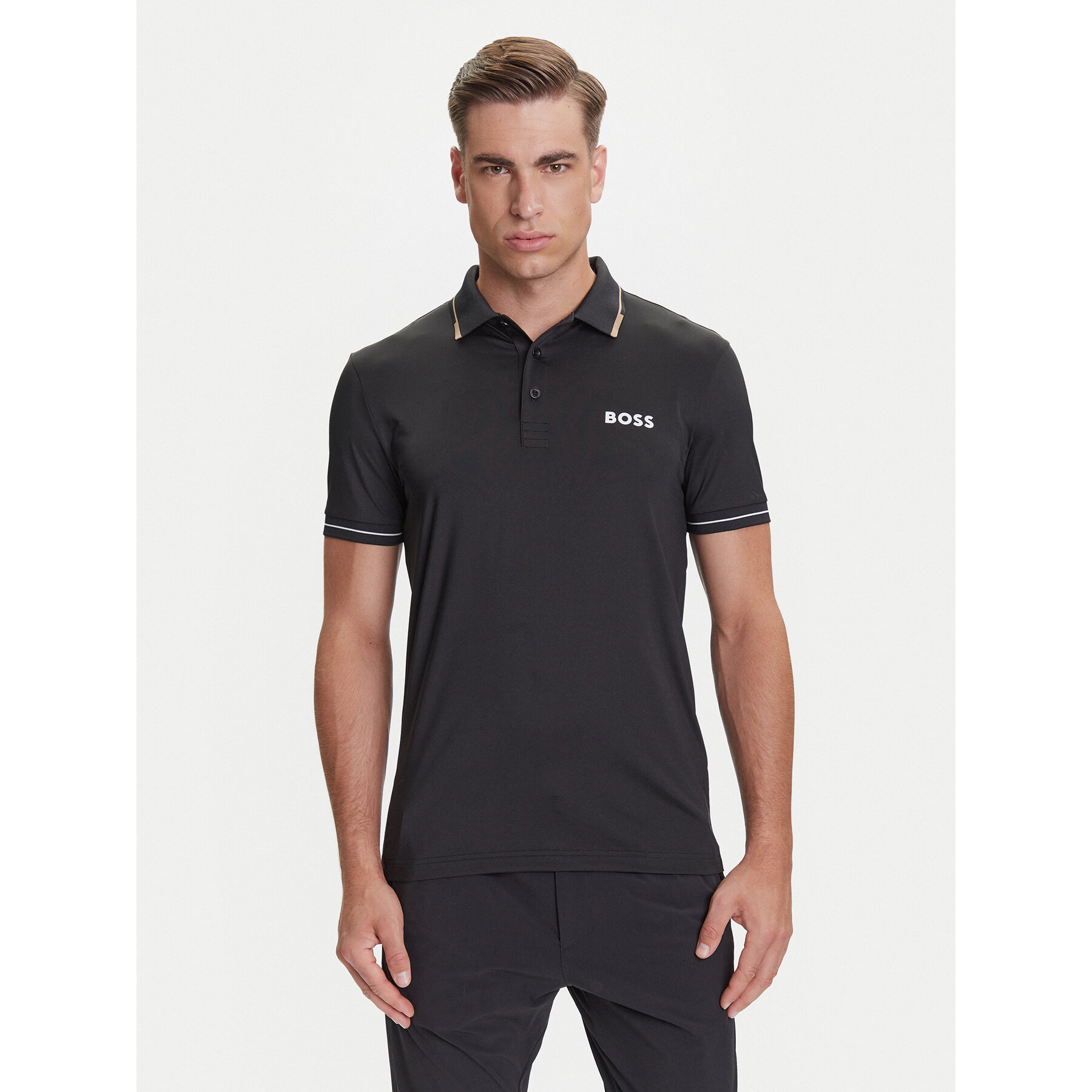 BOSS Polo Paul Pro 50506203 Czarny Slim Fit