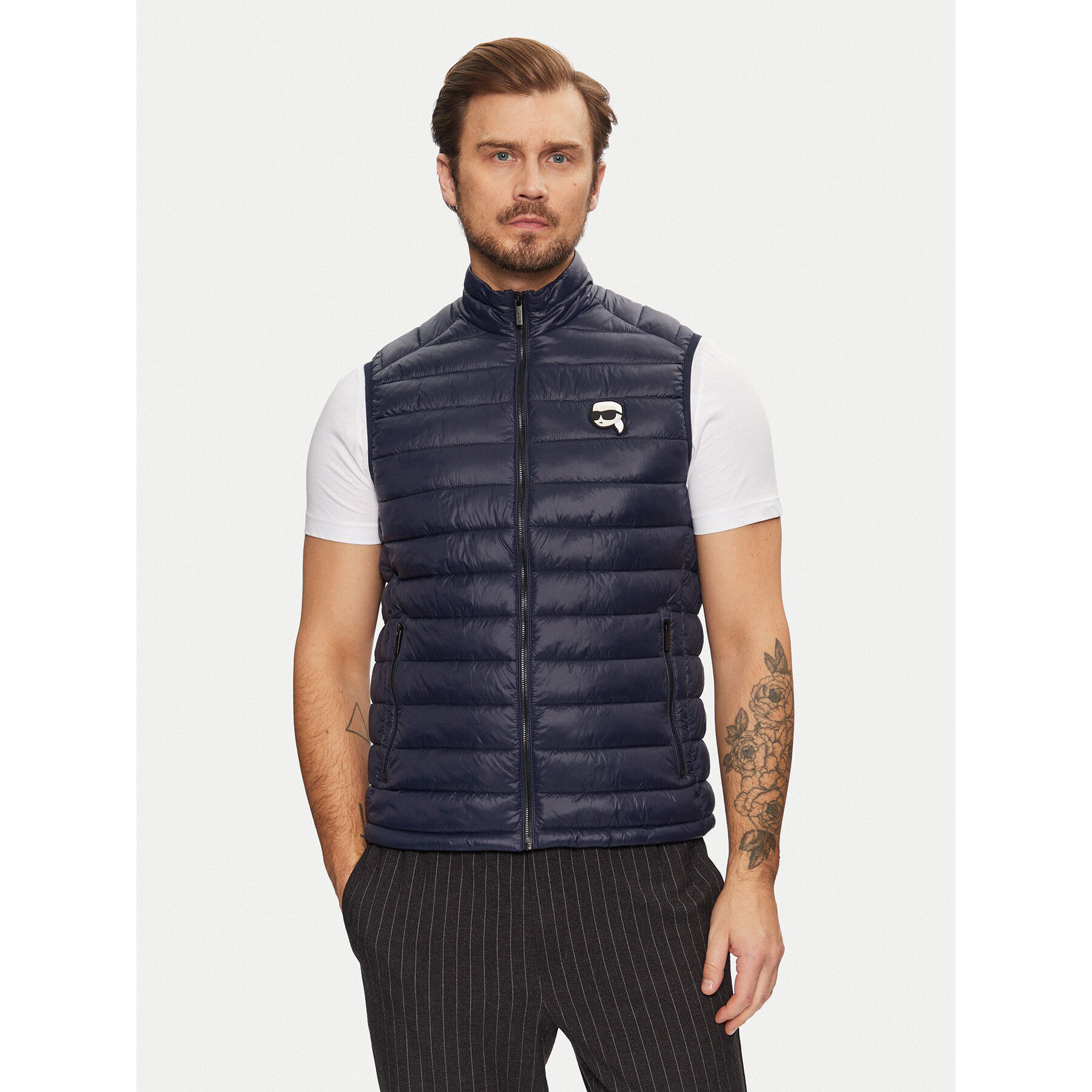 KARL LAGERFELD Kamizelka 505711 Granatowy Regular Fit