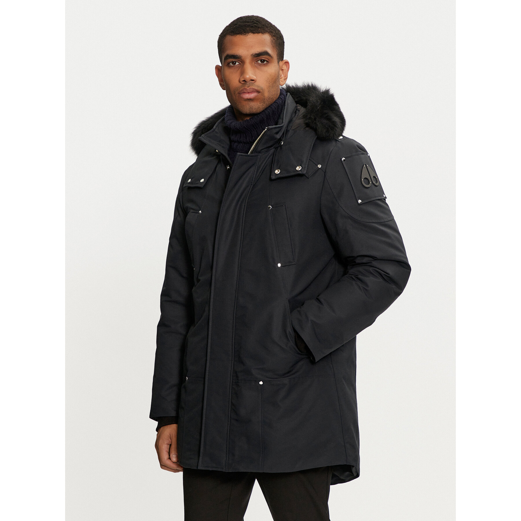 Moose Knuckles Kurtka puchowa M32MP261SX Granatowy Regular Fit