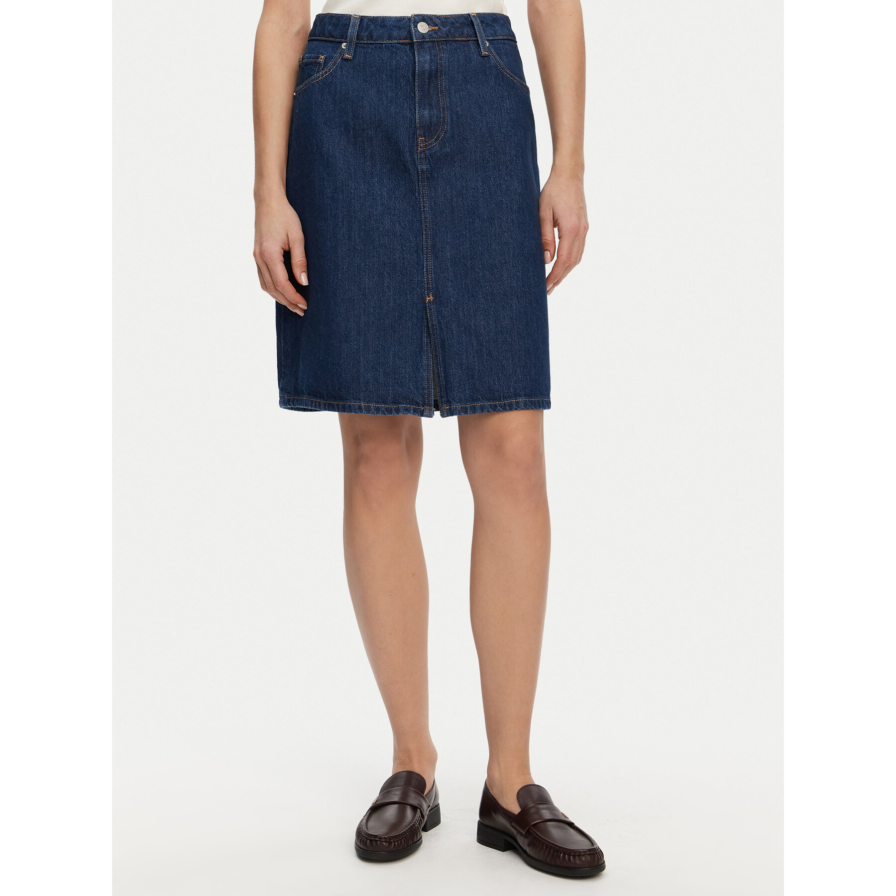 Tommy Hilfiger Spódnica jeansowa WW0WW44390 Granatowy Regular Fit