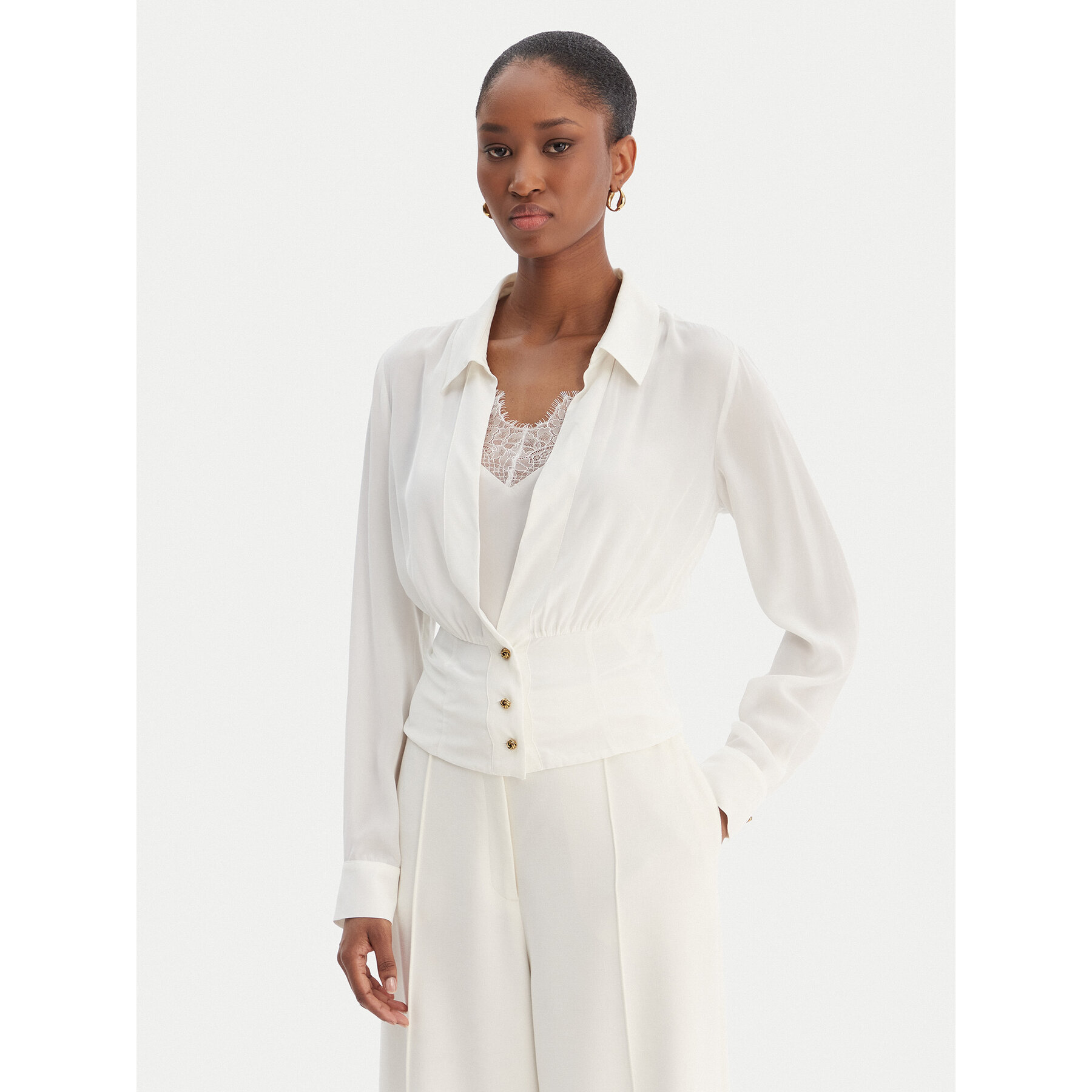 Marciano Guess Koszula 6RGH16 7443A Biały Regular Fit