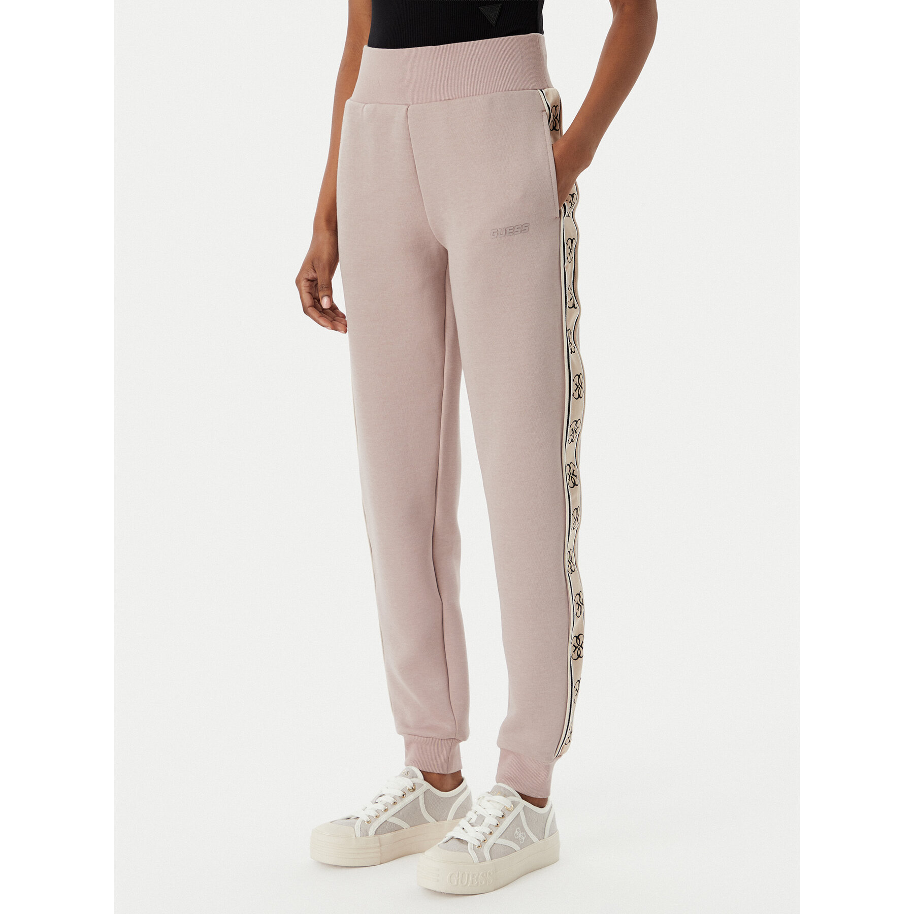 Guess Spodnie dresowe V2YB15 KB3P2 Beżowy Regular Fit