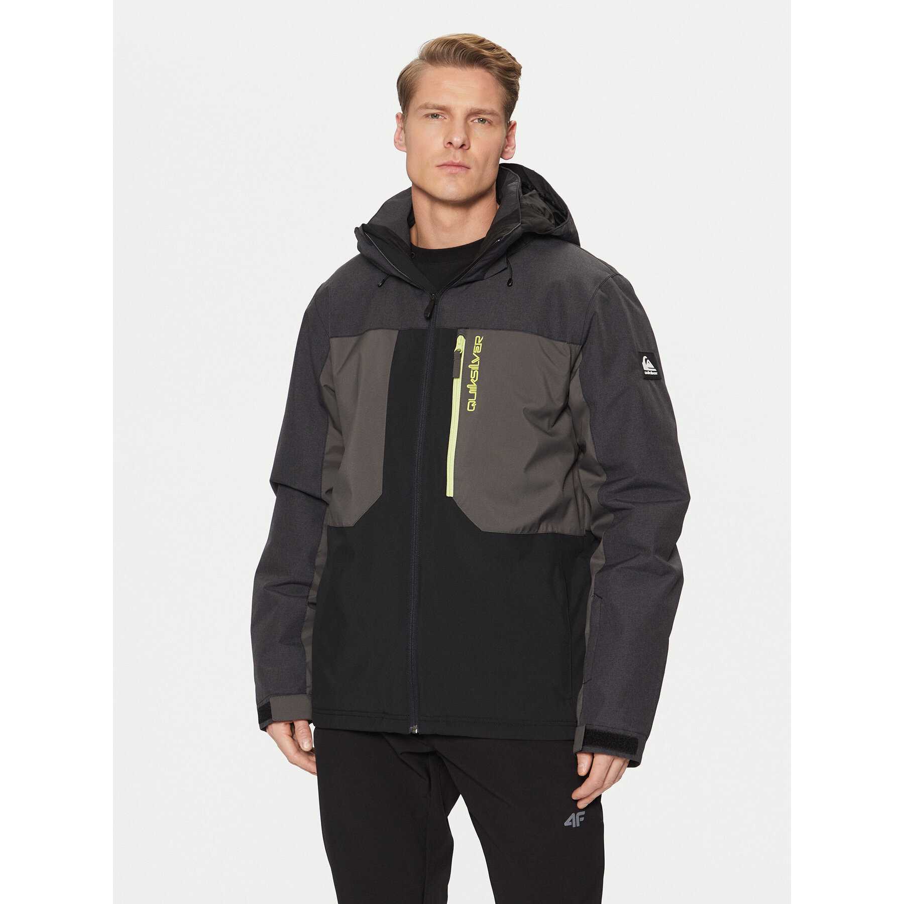 Quiksilver Kurtka narciarska Dawson EQYTJ03451 Czarny Slim Fit
