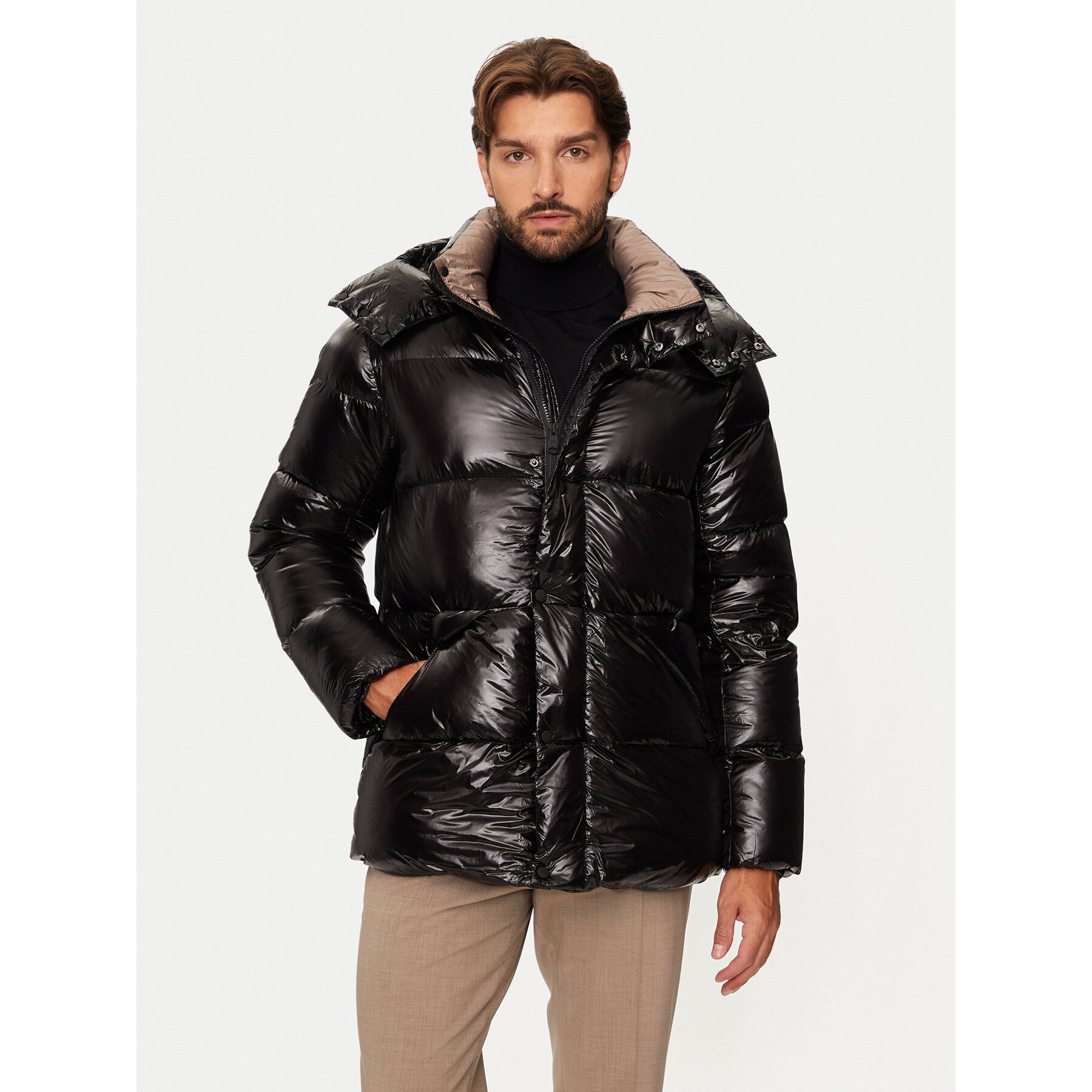 Hetregó Kurtka puchowa Justin 8N562 Czarny Regular Fit