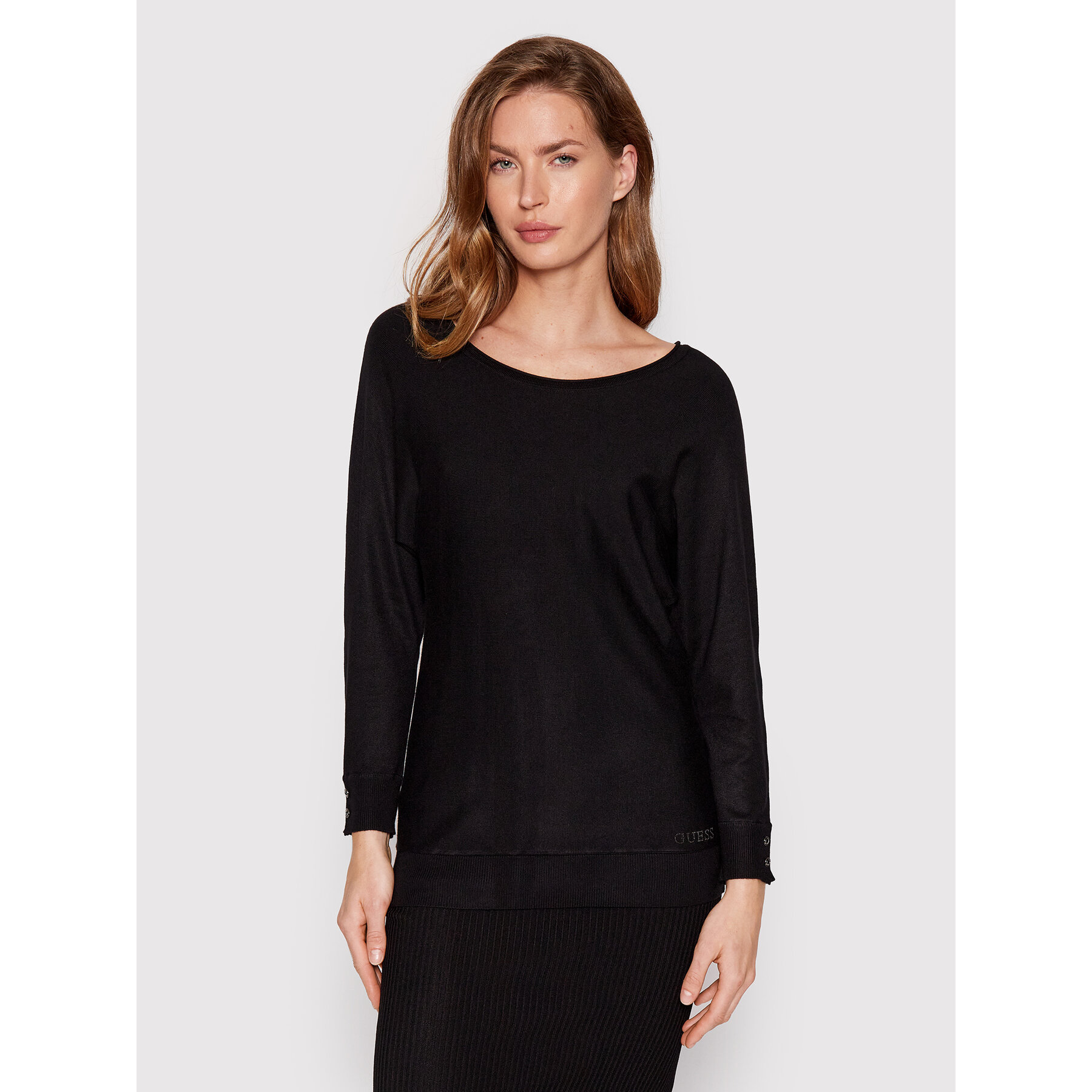 Guess Sweter Adele W2YR34 Z2V62 Czarny Regular Fit