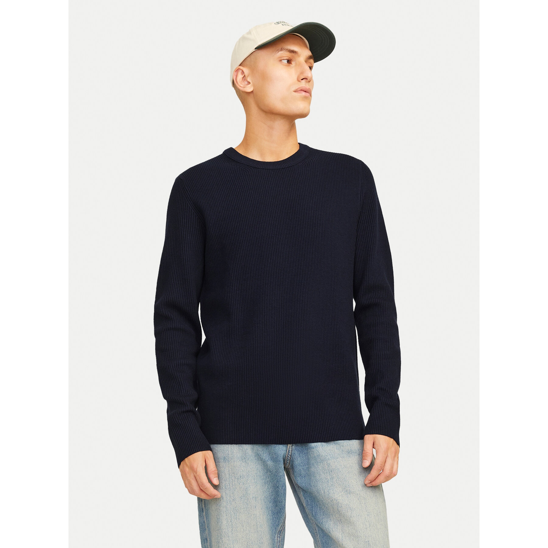Jack & Jones Sweter Perfect 12257771 Granatowy Regular Fit