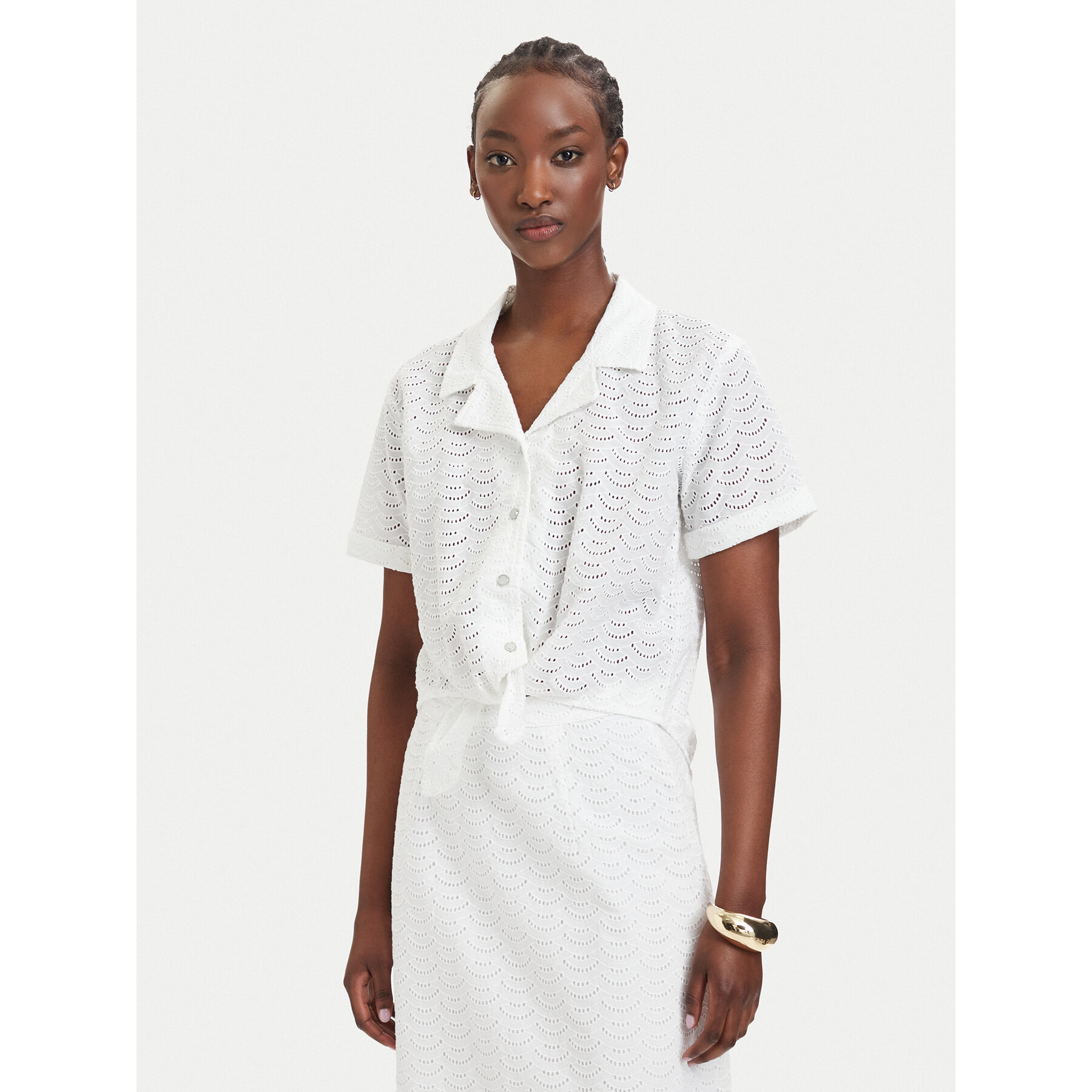 Guess Koszula W6GH48 W1881 Biały Classic Fit