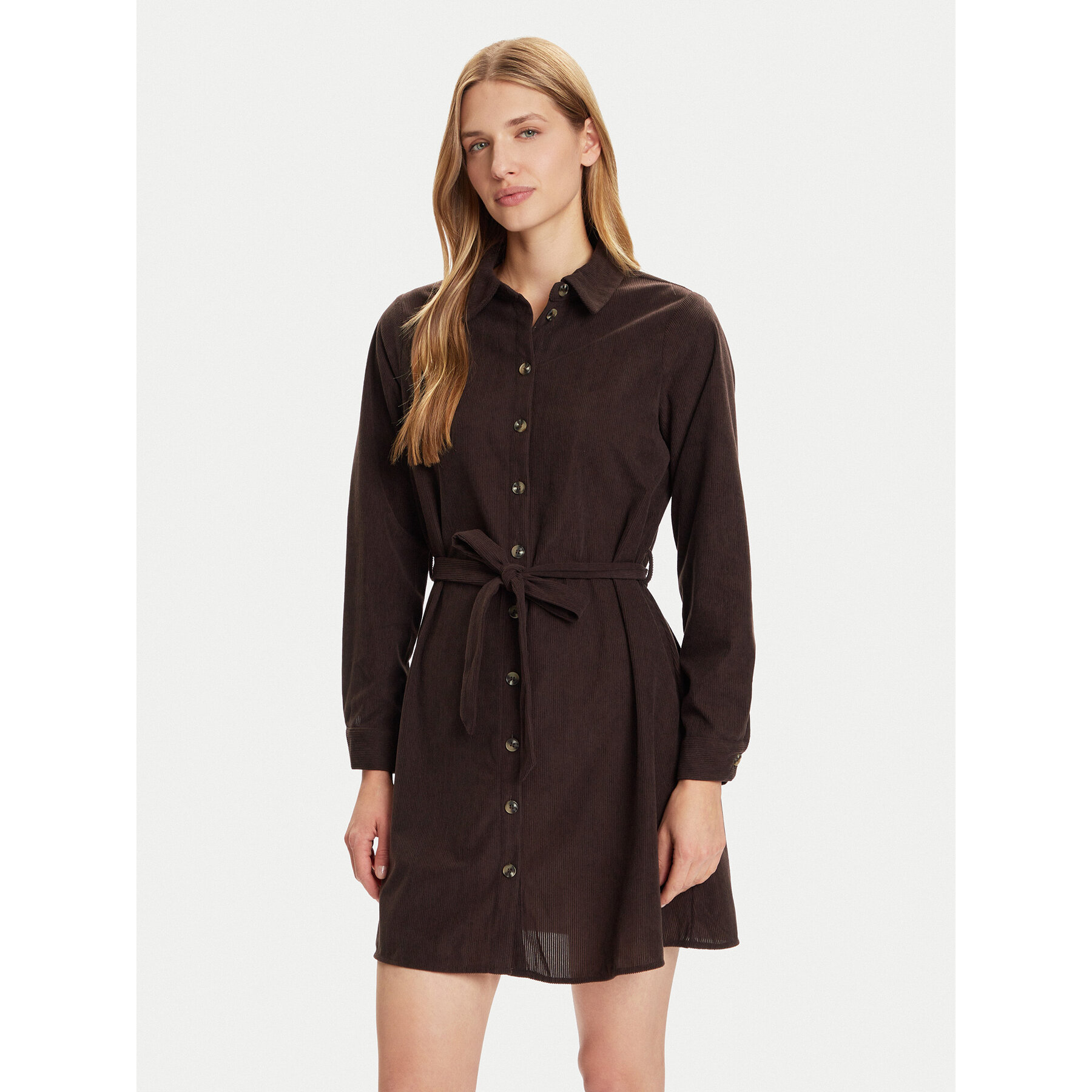 Vero Moda Sukienka koszulowa Elly 10334288 Brązowy Regular Fit