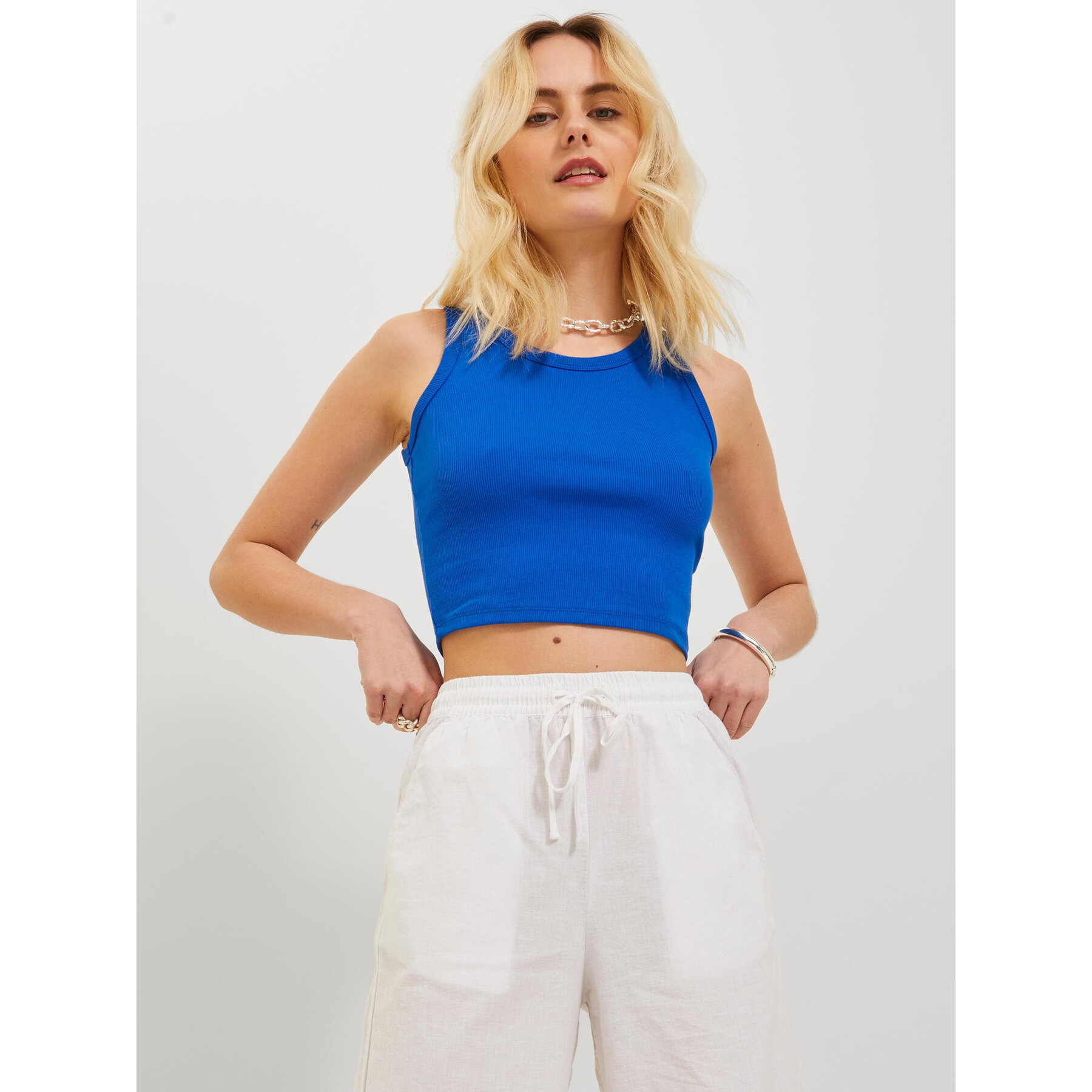 JJXX Top Fallon 12200401 Granatowy Slim Fit