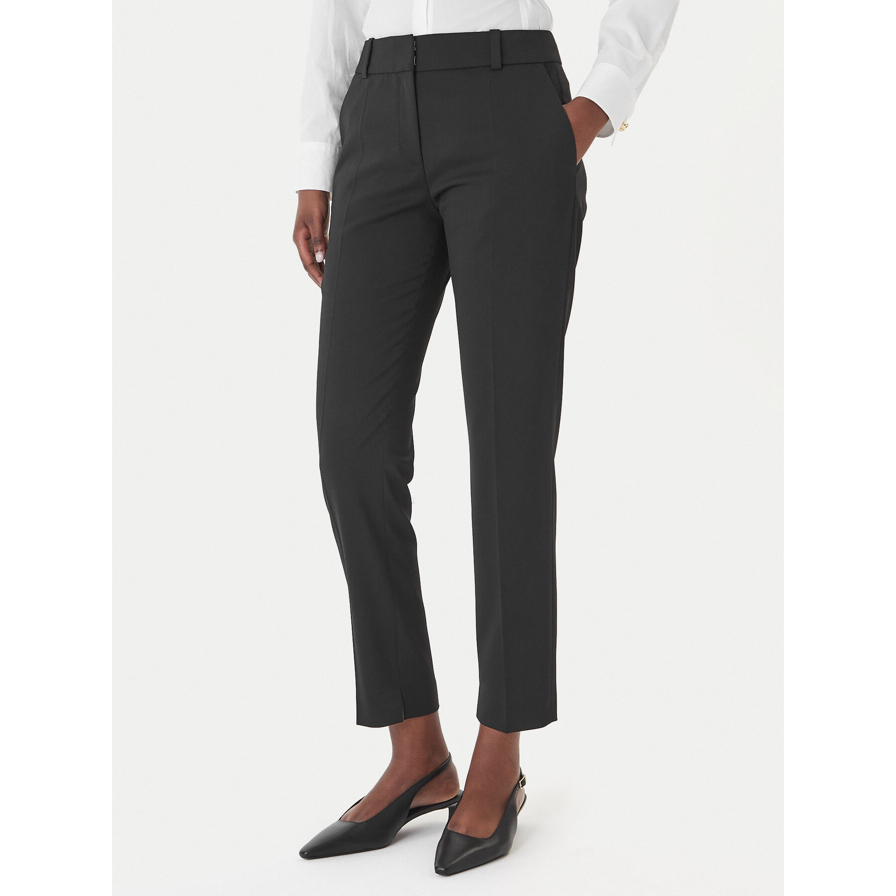 HUGO Chinosy Hetana 50516132 Czarny Slim Fit