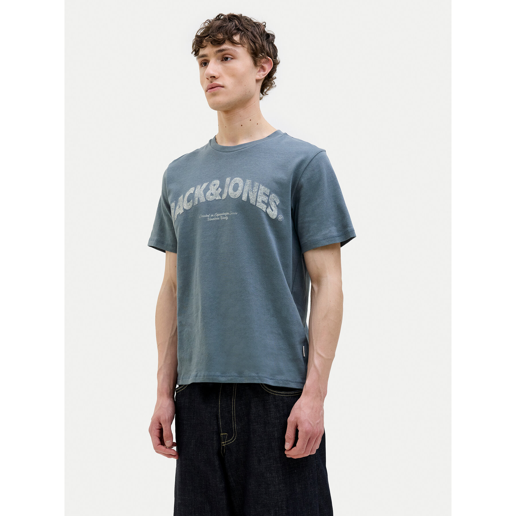 Jack & Jones T-Shirt Almeria 12276962 Niebieski Regular Fit