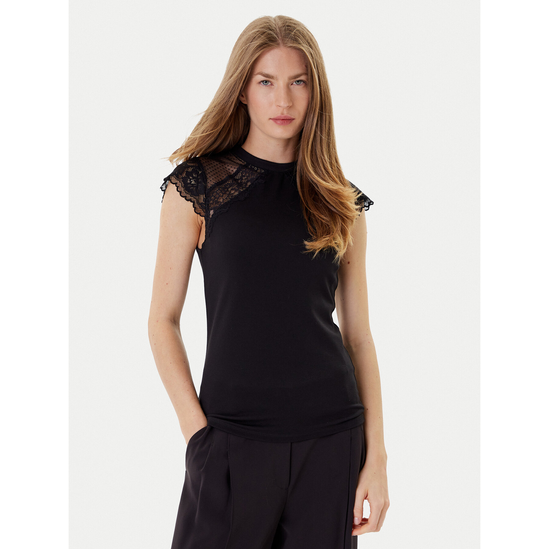 Morgan Bluzka 252-DODO Czarny Slim Fit