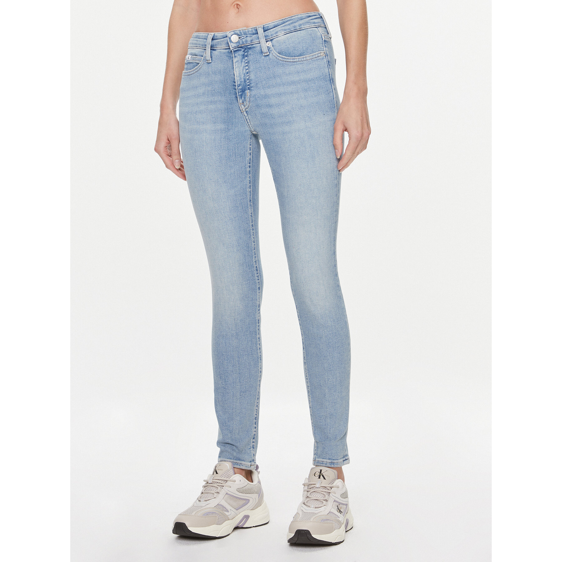 Calvin Klein Jeans Jeansy J20J222444 Niebieski Skinny Fit