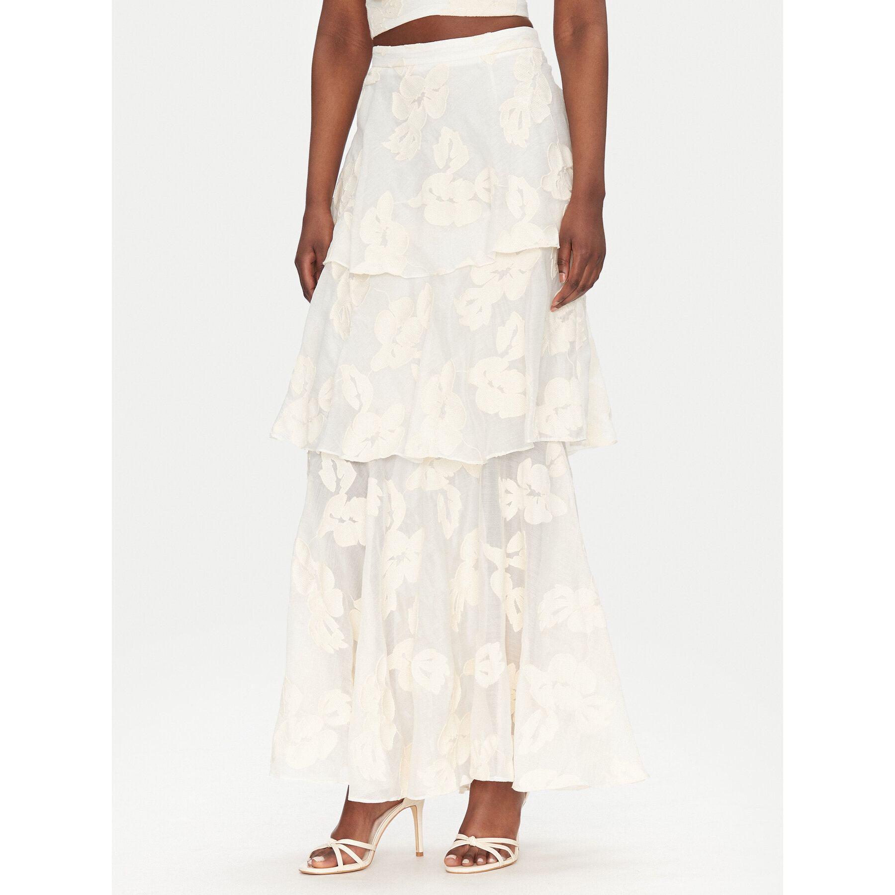 ACCESS FASHION Spódnica maxi 53-6025-558 Écru Regular Fit