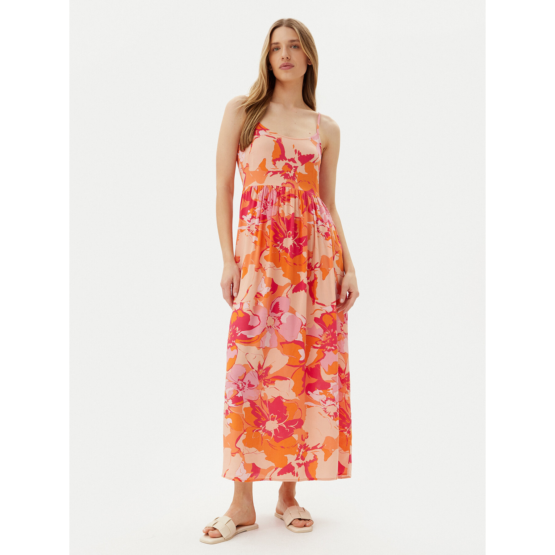 ONLY Sukienka letnia Nova 15347730 Pomarańczowy Regular Fit