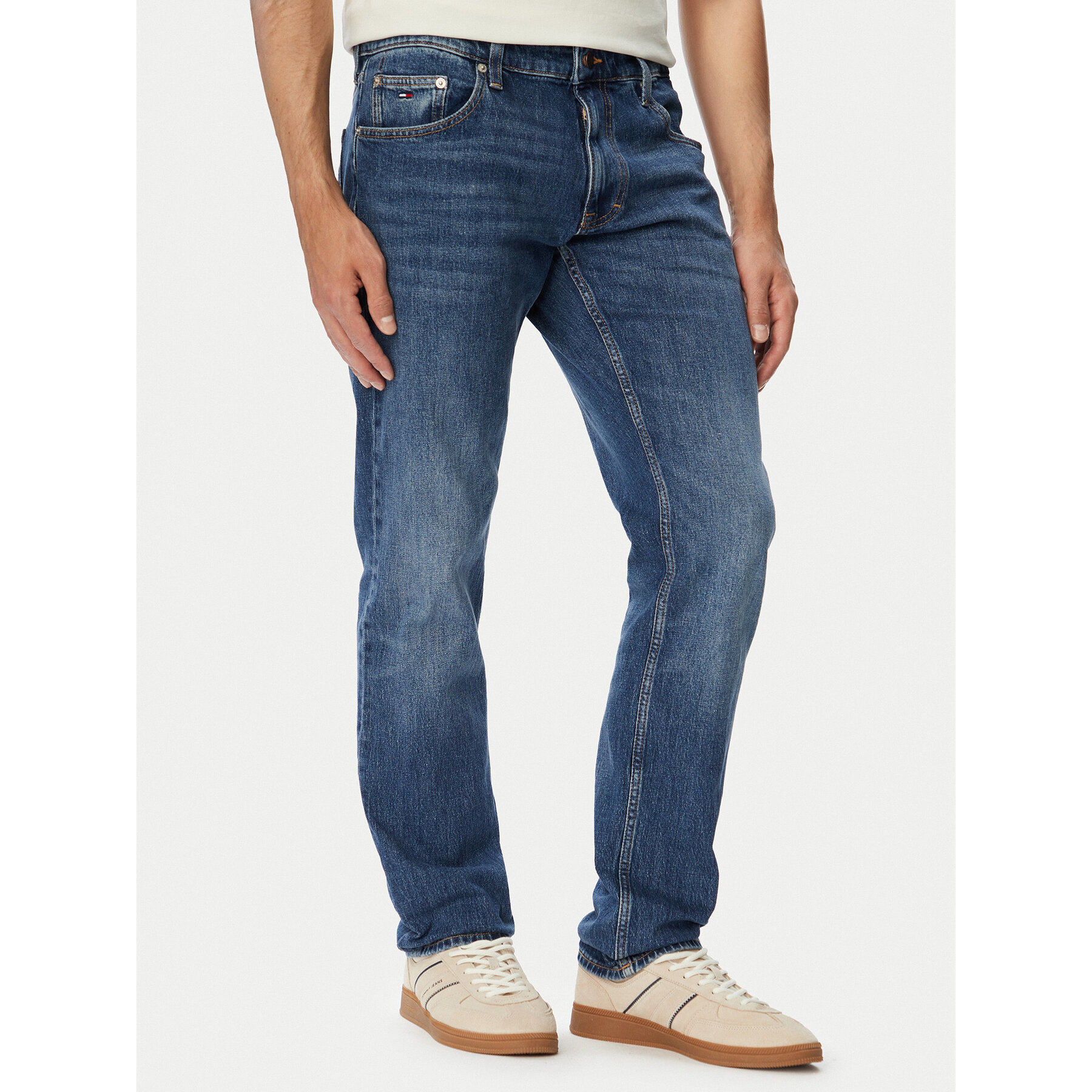 Tommy Jeans Jeansy Scanton DM0DM23655 Granatowy Slim Fit