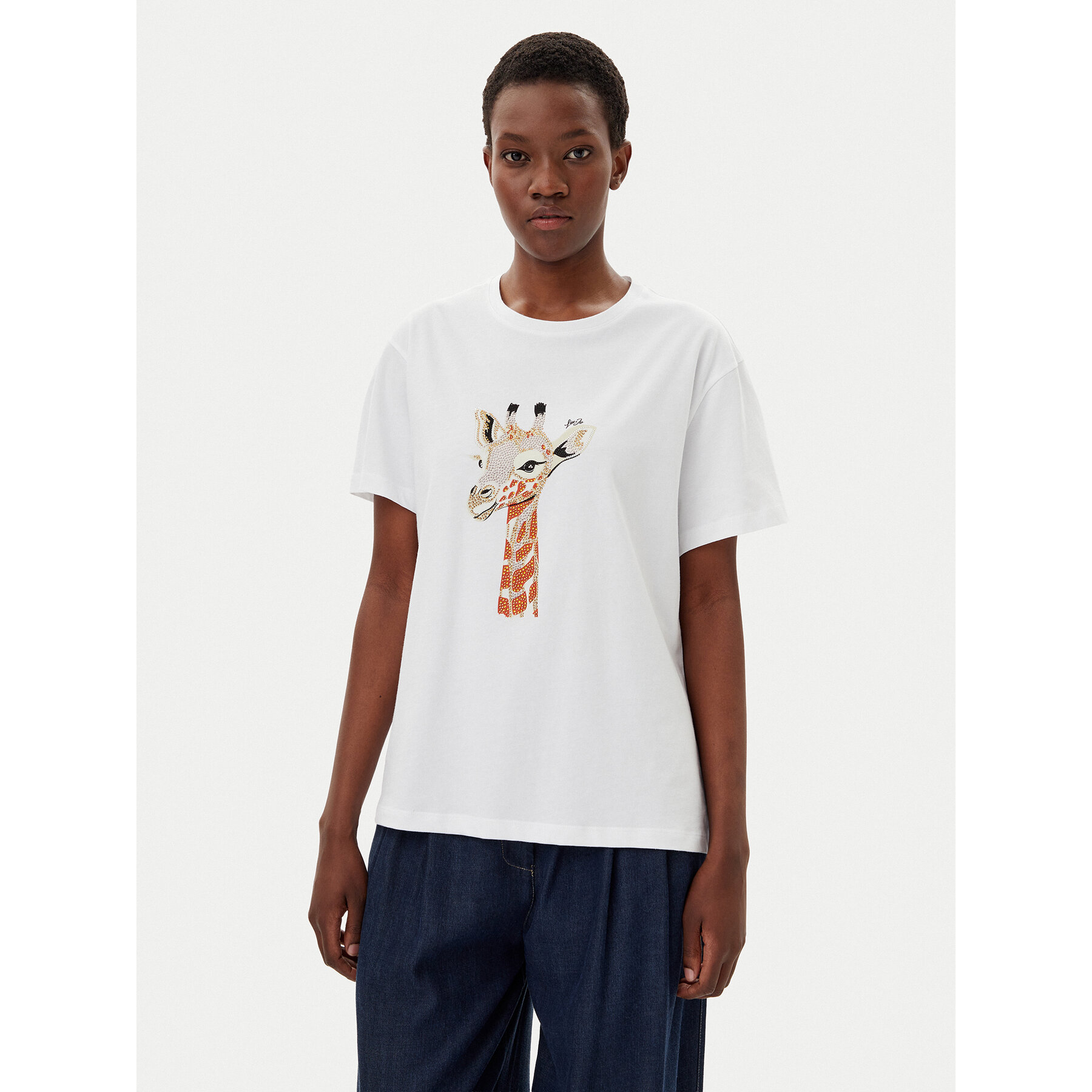 Liu Jo T-Shirt WA5230 JS904 Biały Regular Fit