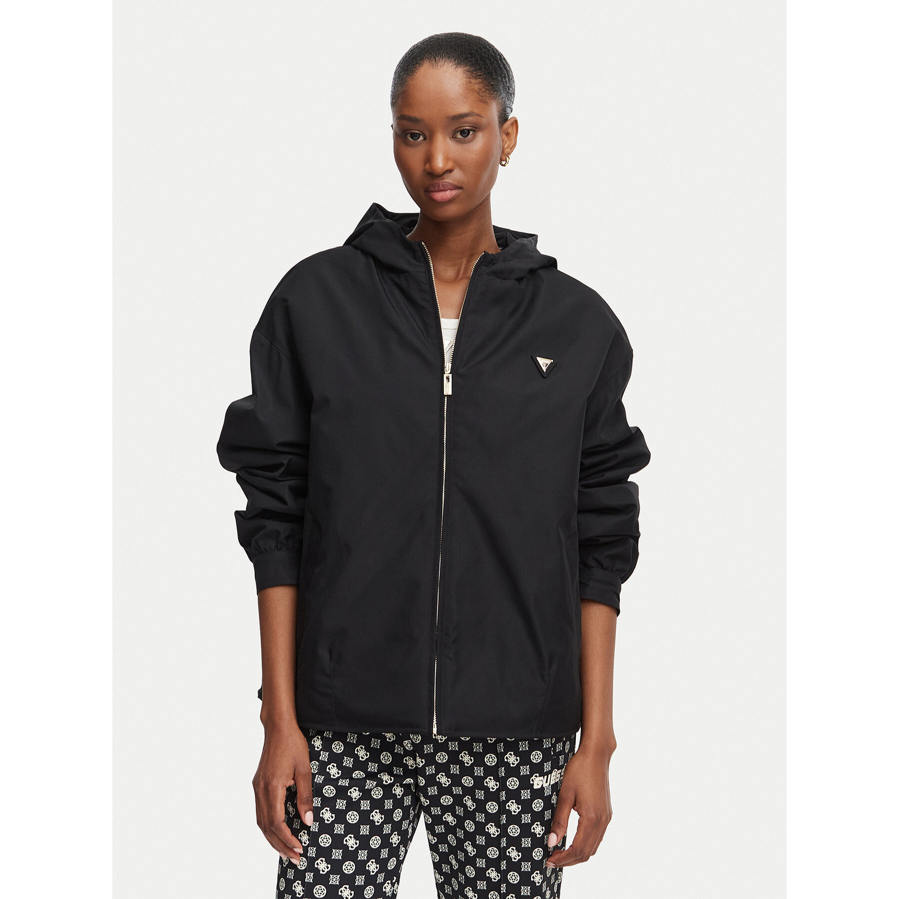 Guess Kurtka przejściowa V6YL11 W2871 Czarny Regular Fit