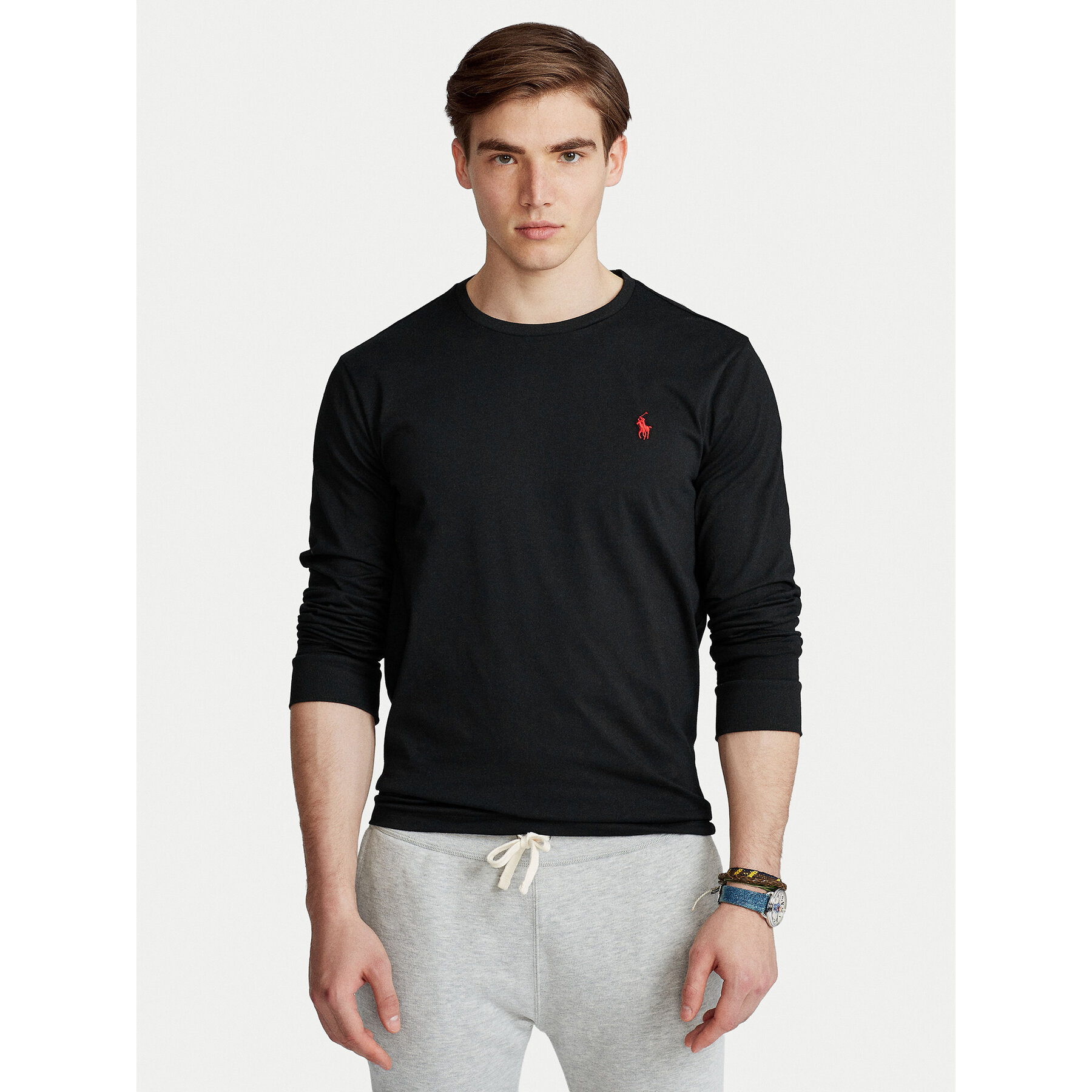 Polo Ralph Lauren Longsleeve Classics 710671468001 Czarny Custom Slim Fit