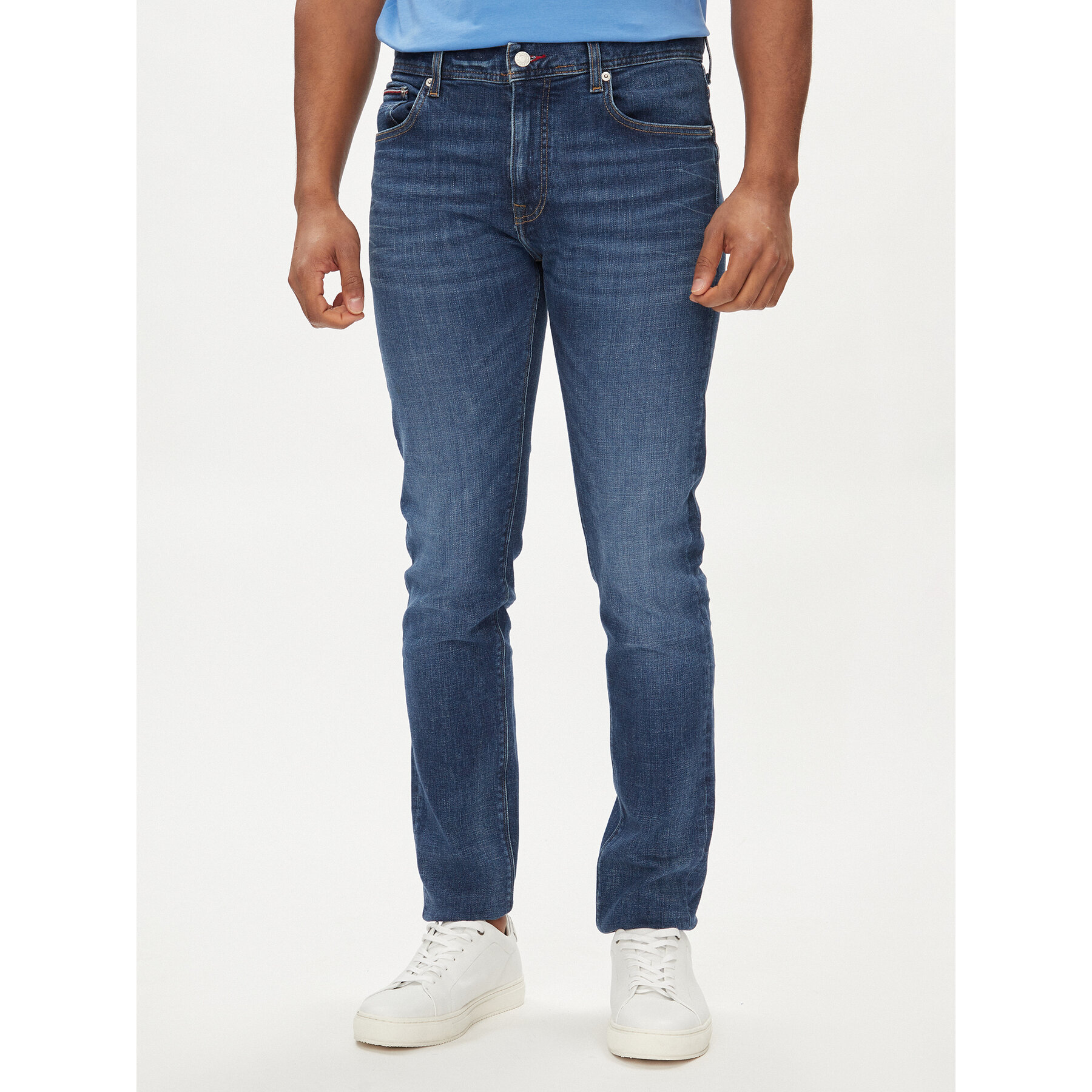 Tommy Hilfiger Jeansy Bleecker MW0MW34511 Granatowy Slim Fit