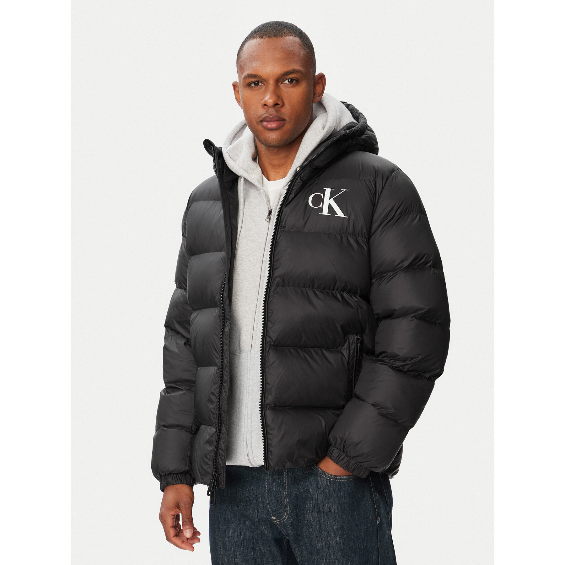 Calvin Klein Jeans Kurtka zimowa LV04RG513G Czarny Regular Fit