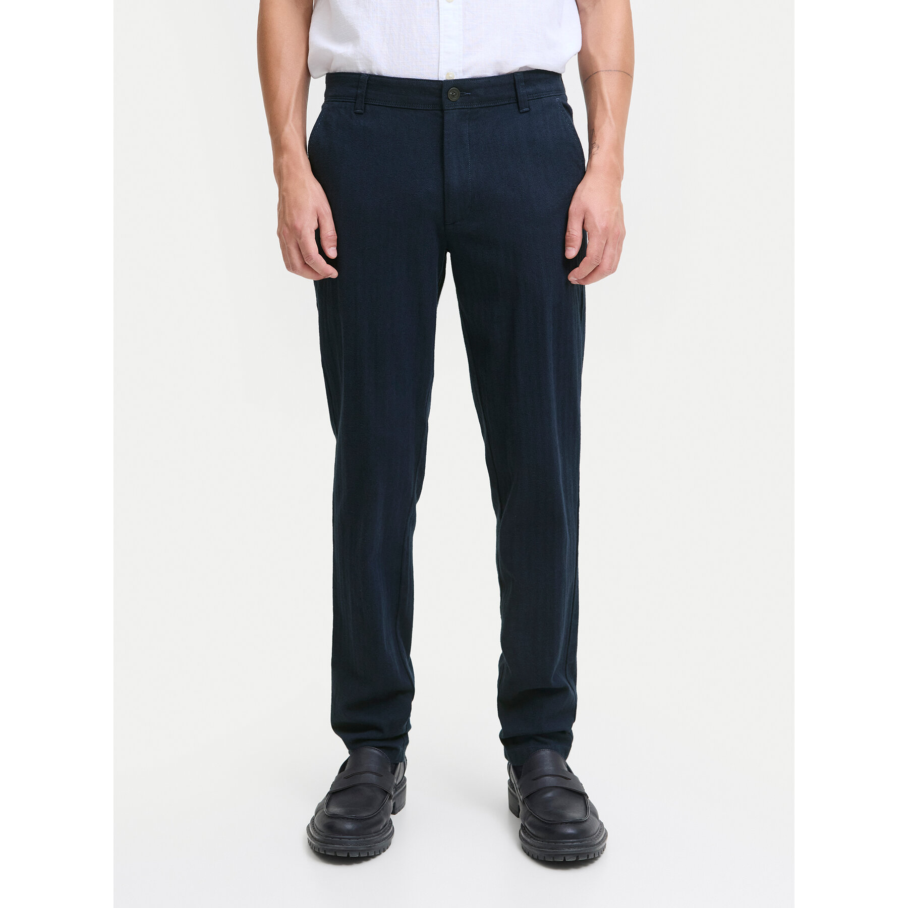 Jack & Jones Chinosy Marco Bowie 12279659 Niebieski Slim Fit