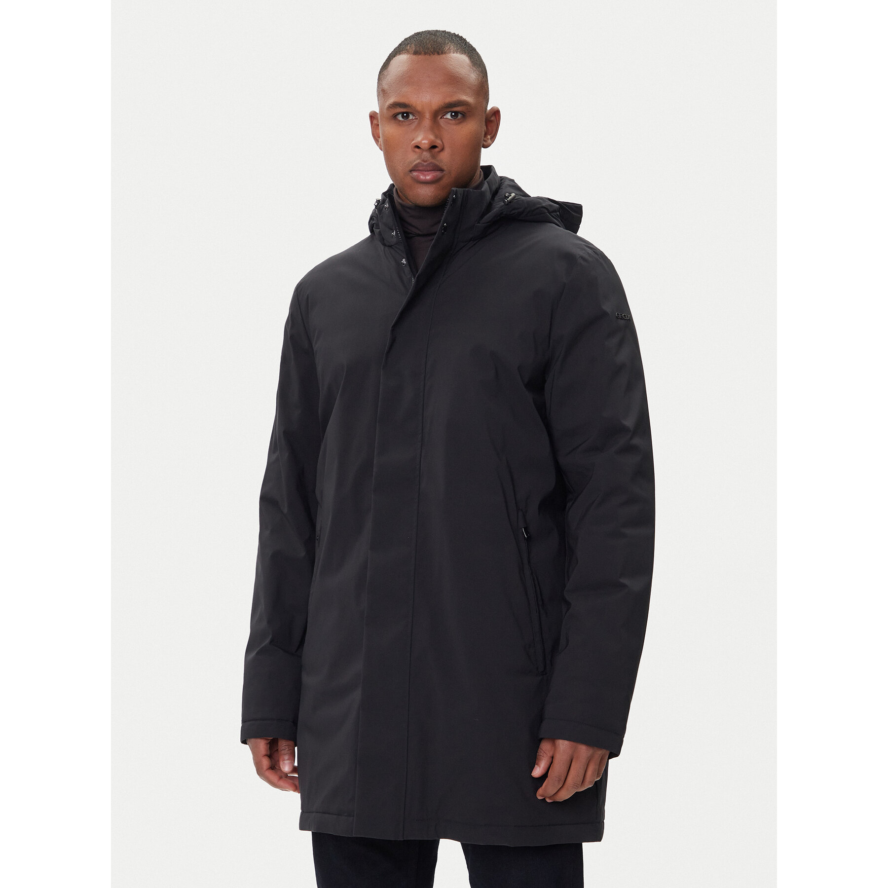 Geox Płaszcz zimowy Aurelio M5625K T3194 F9000 Czarny Regular Fit