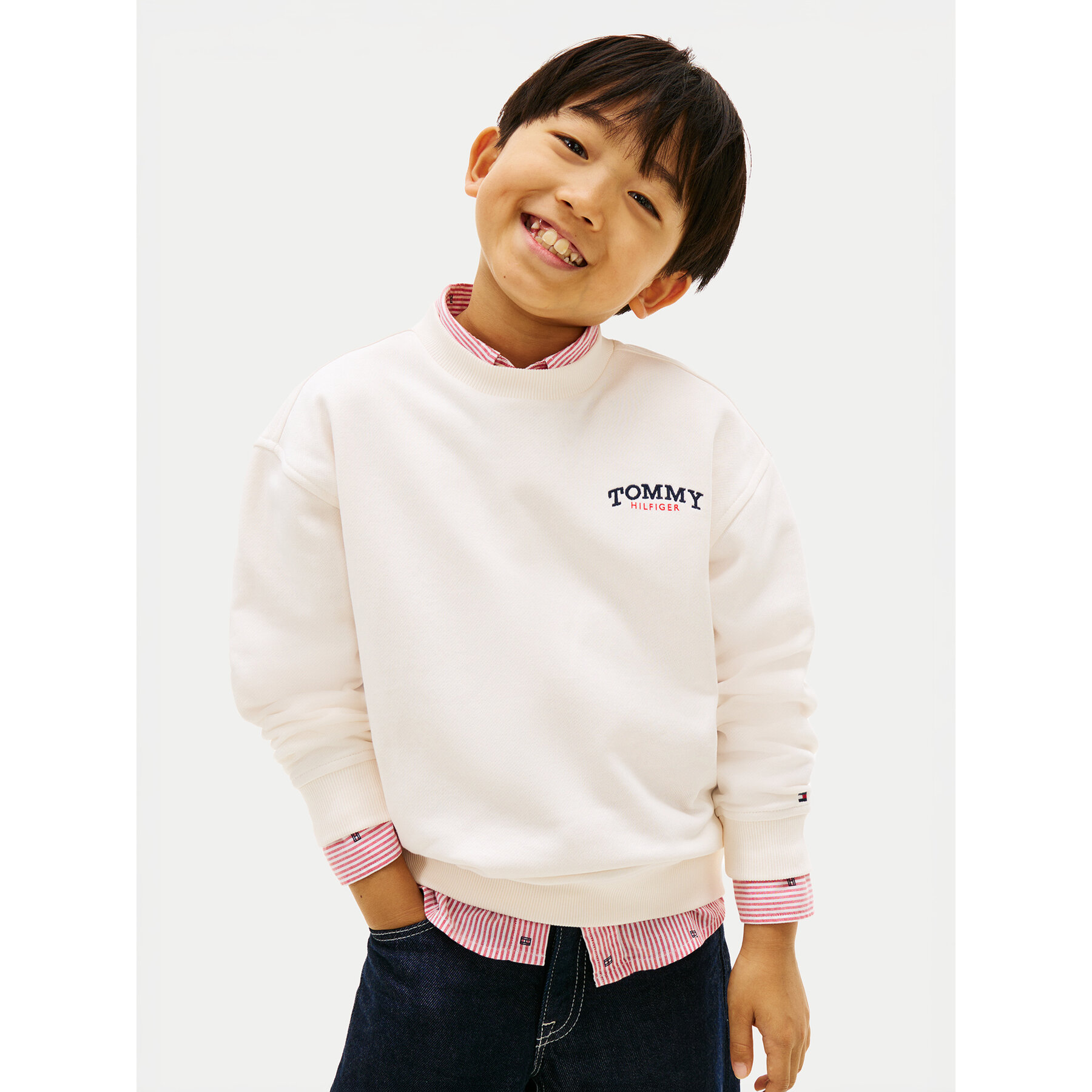Tommy Hilfiger Bluza KB0KB10255 Écru Regular Fit