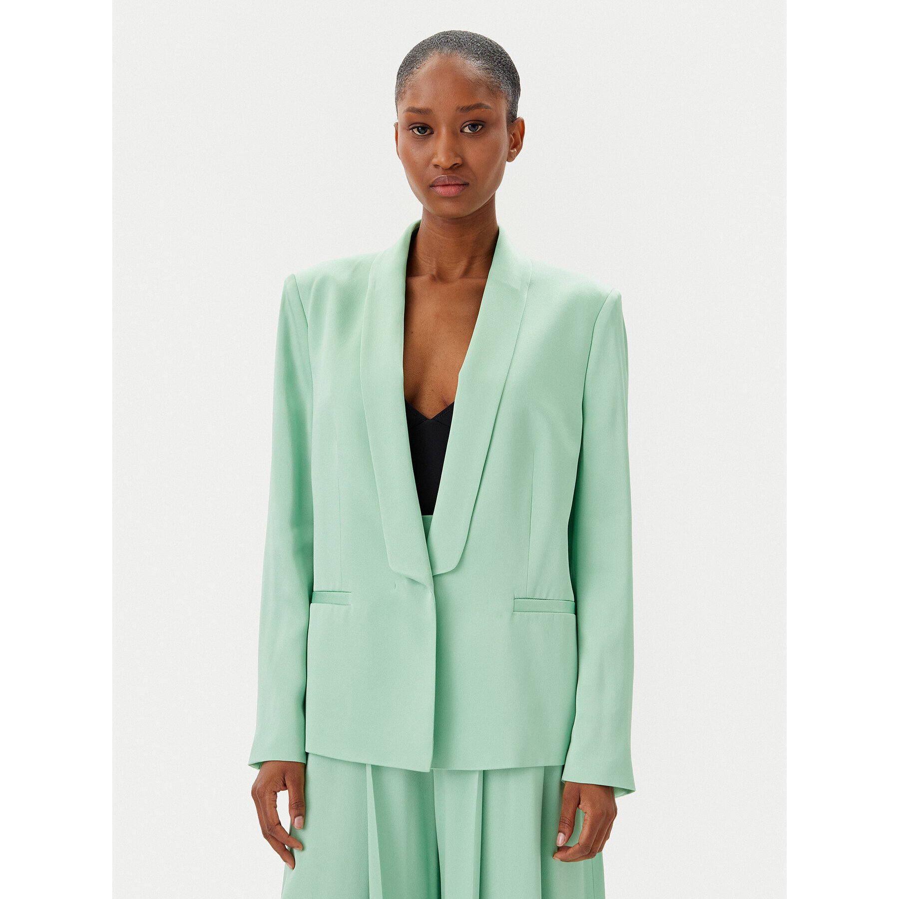 BOSS Marynarka Janka3 50537473 Zielony Regular Fit