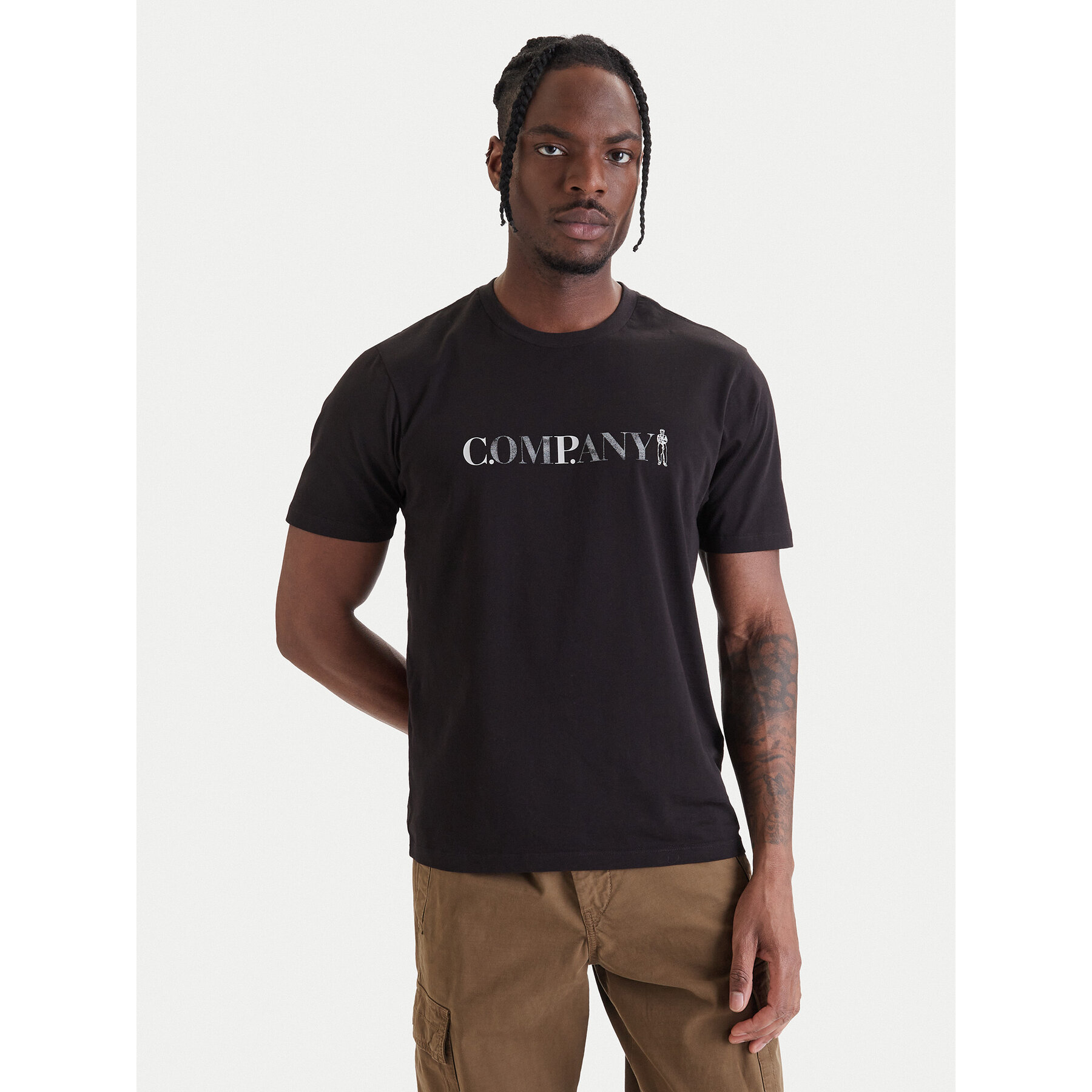 C.P. Company T-Shirt 20CMTS085A005100W Czarny Regular Fit