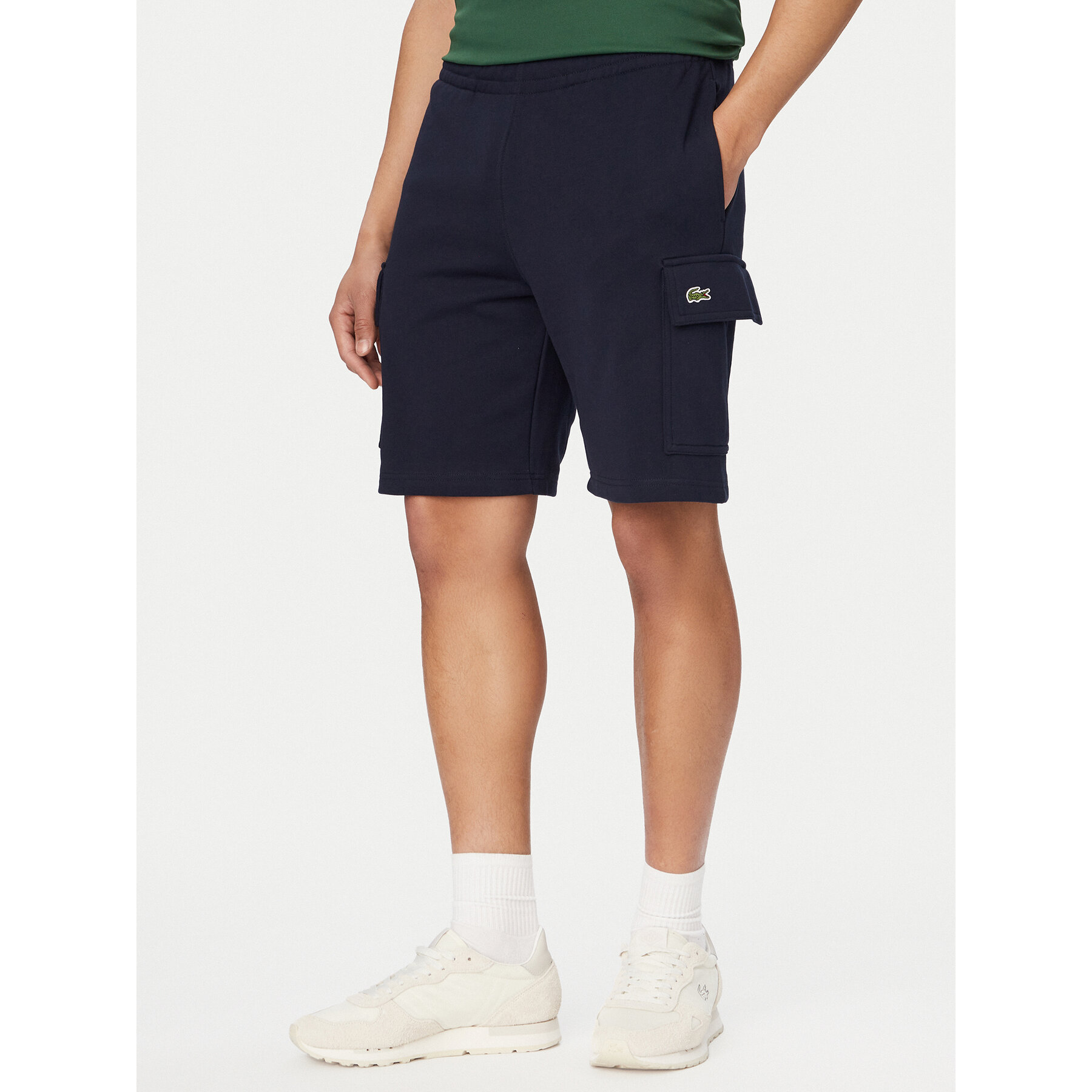 Lacoste Szorty sportowe GH9743 Granatowy Regular Fit