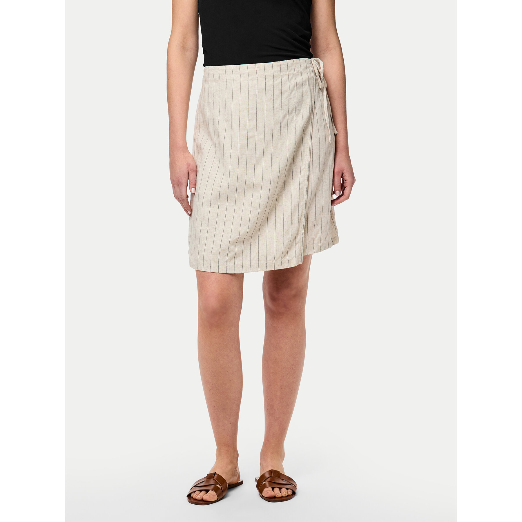 Pieces Spódnica mini Pia 17151891 Beżowy Regular Fit