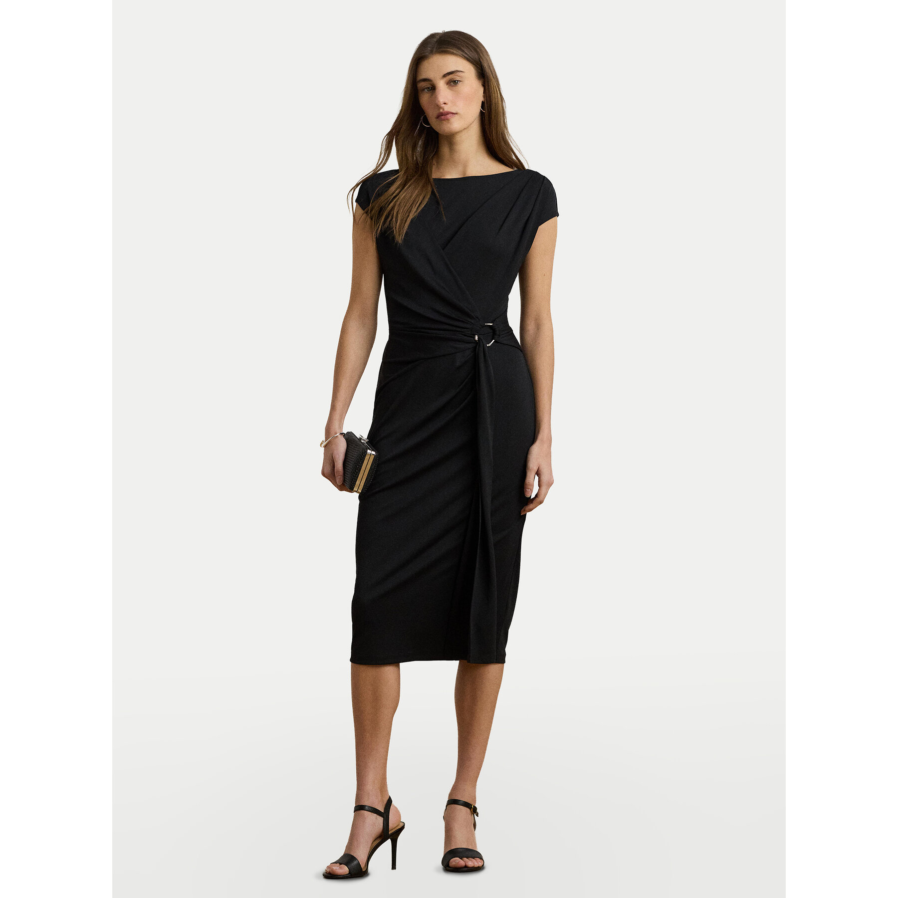 LAUREN RALPH LAUREN Sukienka koktajlowa 200973601001 Czarny Slim Fit