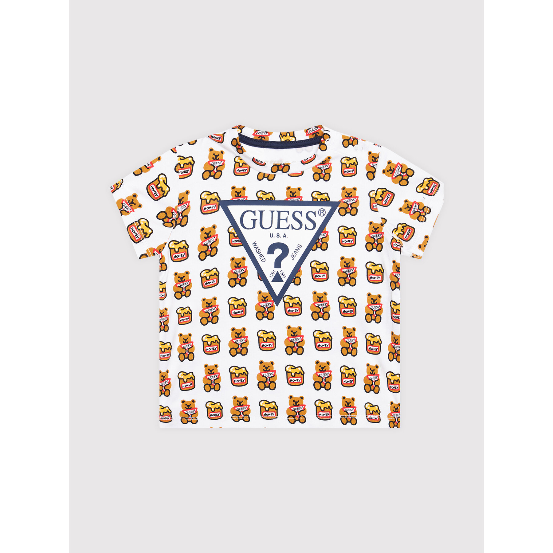 Guess T-Shirt H1YT00 K6YW1 Biały Regular Fit