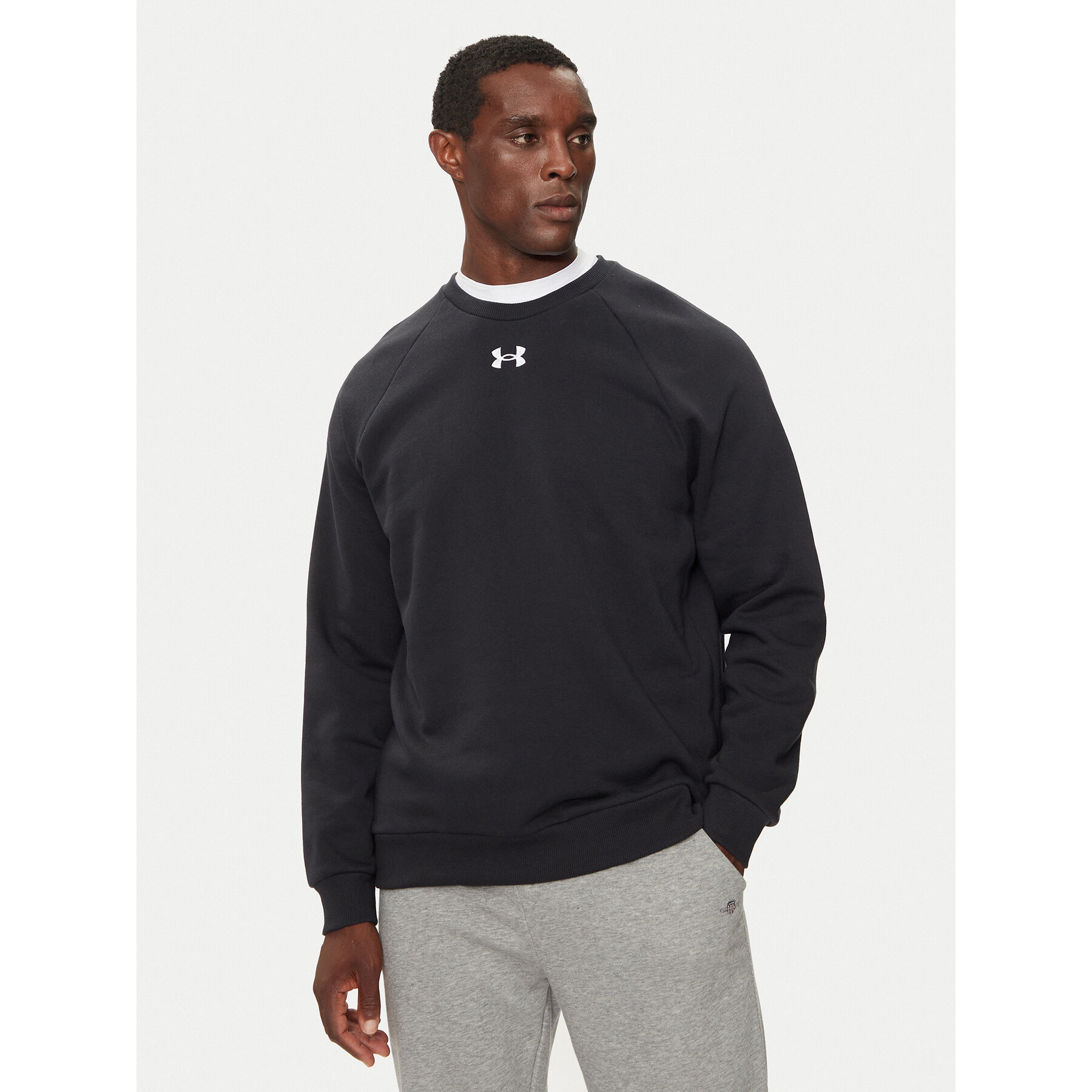 Under Armour Bluza Rival 1379755 Czarny Regular Fit