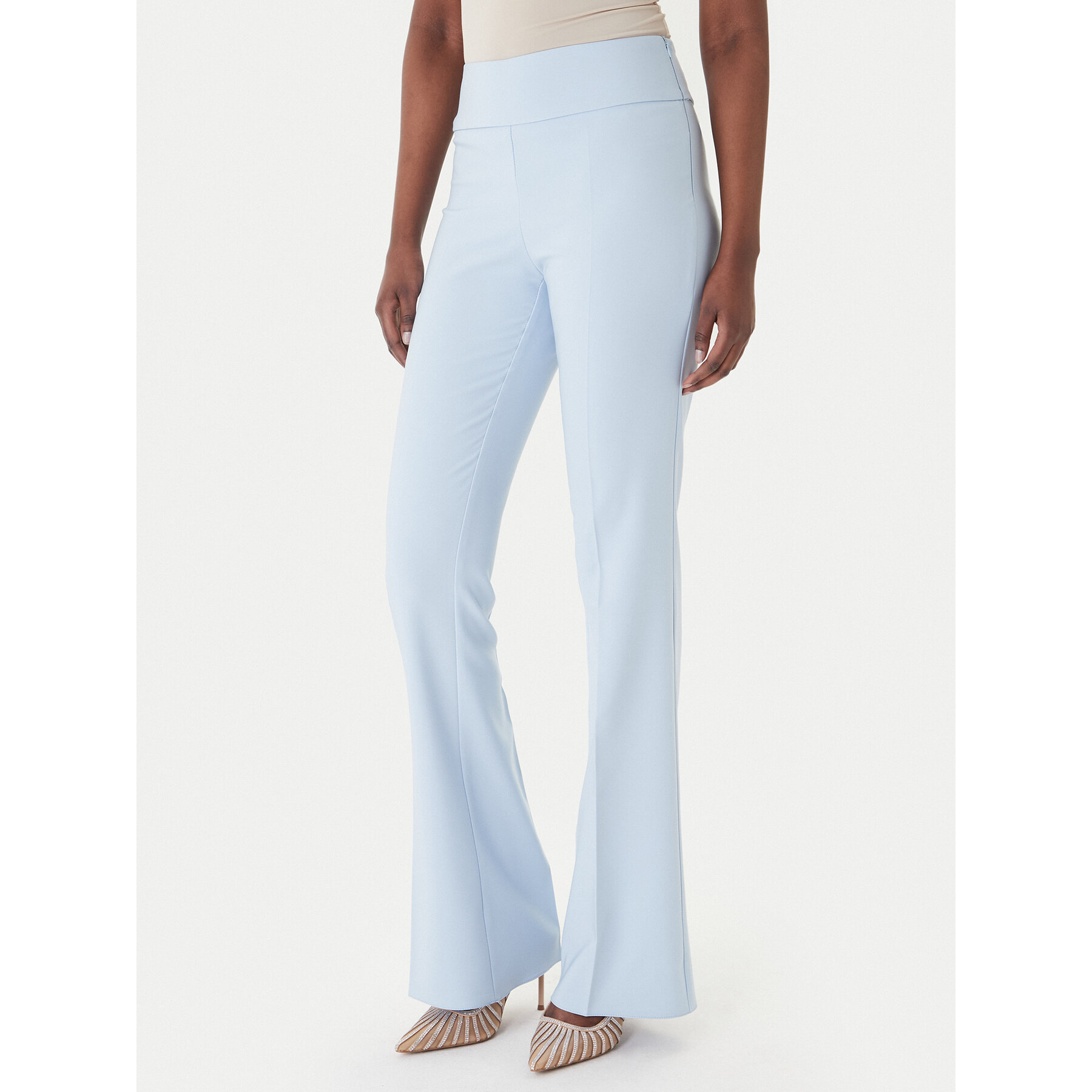 Rinascimento Spodnie materiałowe CFC0127876003 Błękitny Slim Fit