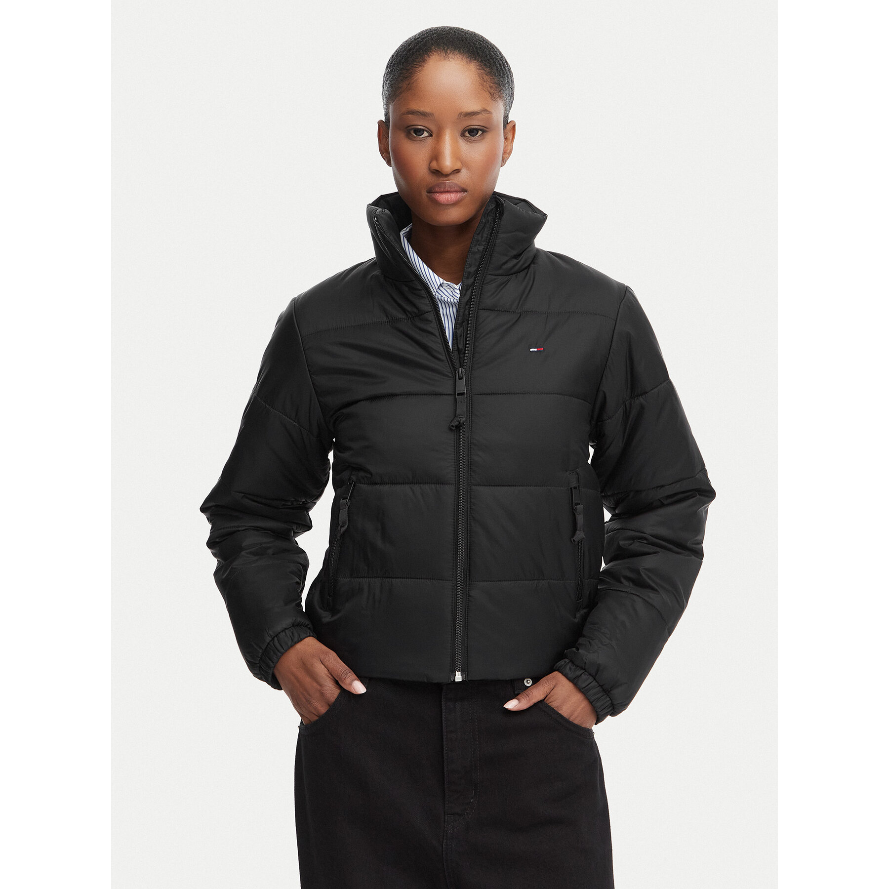 Tommy Jeans Kurtka przejściowa DW0DW23487 Czarny Regular Fit