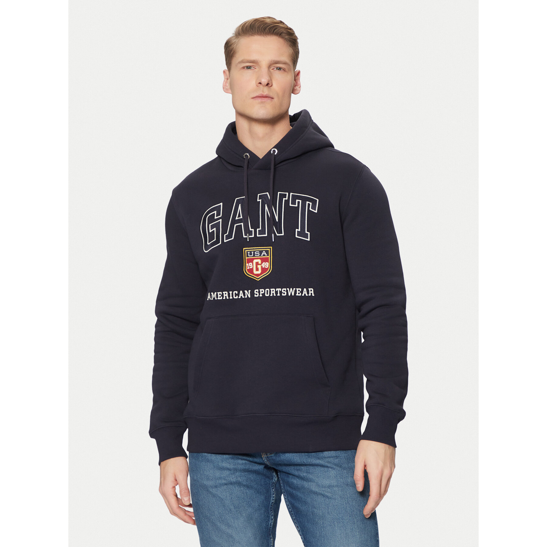 Gant Bluza 2044004 Granatowy Regular Fit