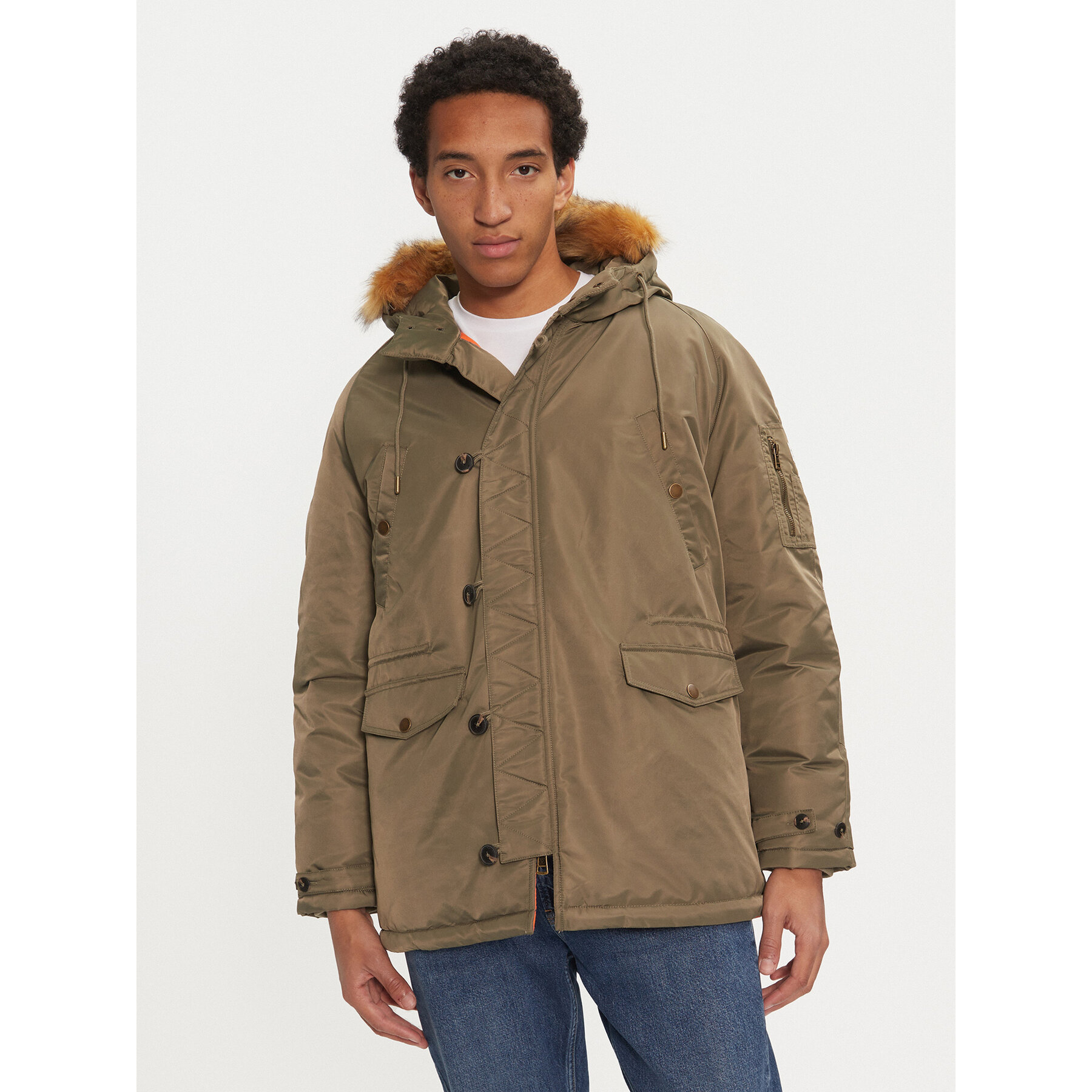 Guess Parka M4BL22 WG932 Khaki Regular Fit