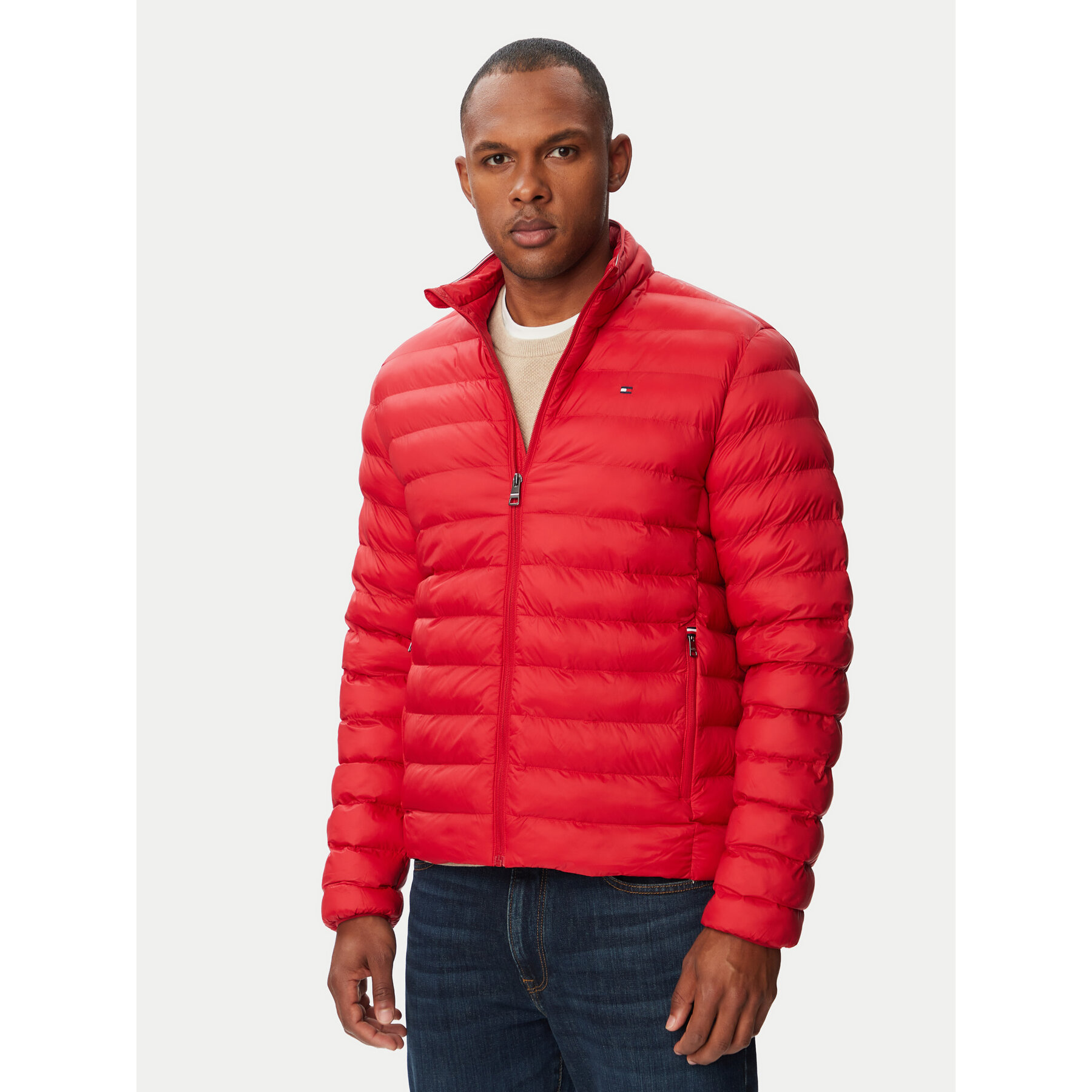Tommy Hilfiger Kurtka przejściowa MW0MW37634 Czerwony Regular Fit
