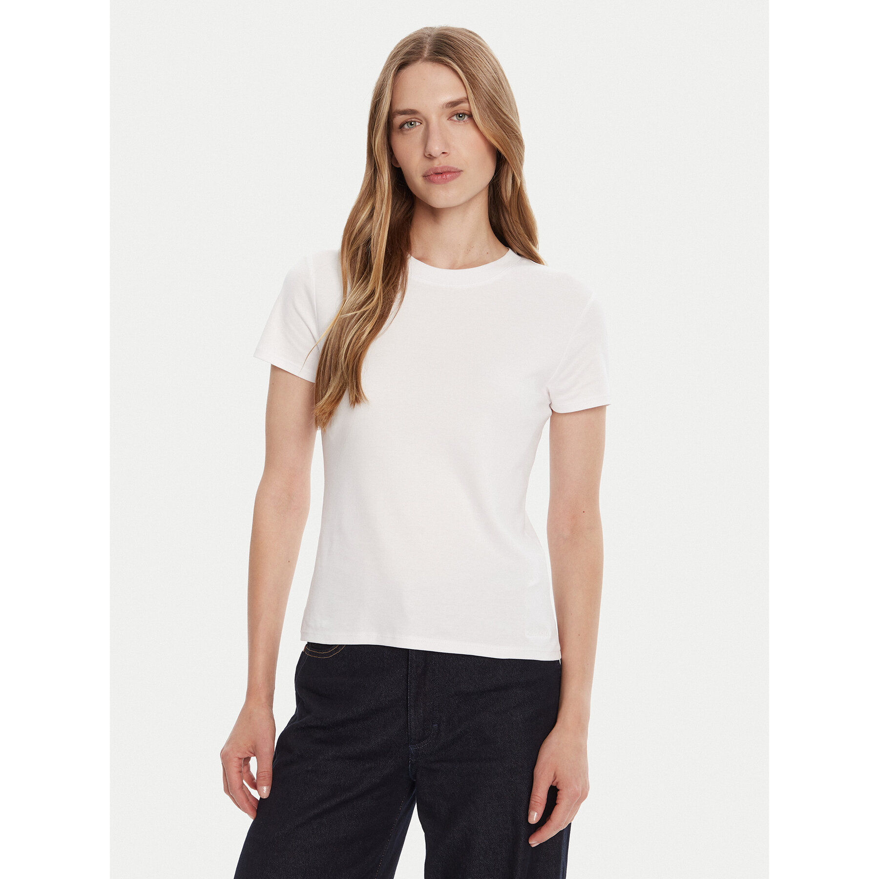 Calvin Klein T-Shirt LV044C216G Biały Regular Fit