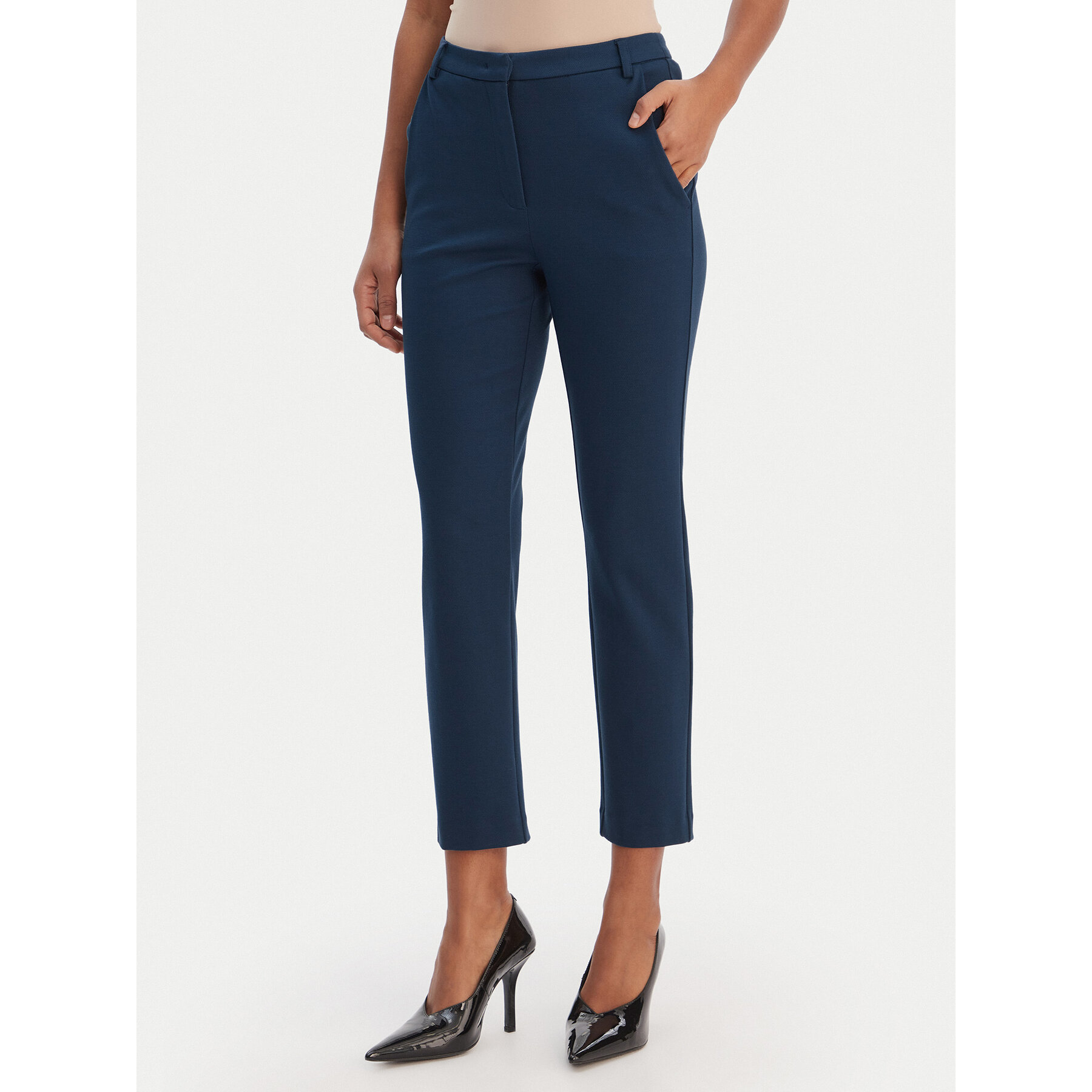 Patrizia Pepe Spodnie materiałowe 8P082/ A715 Niebieski Slim Fit