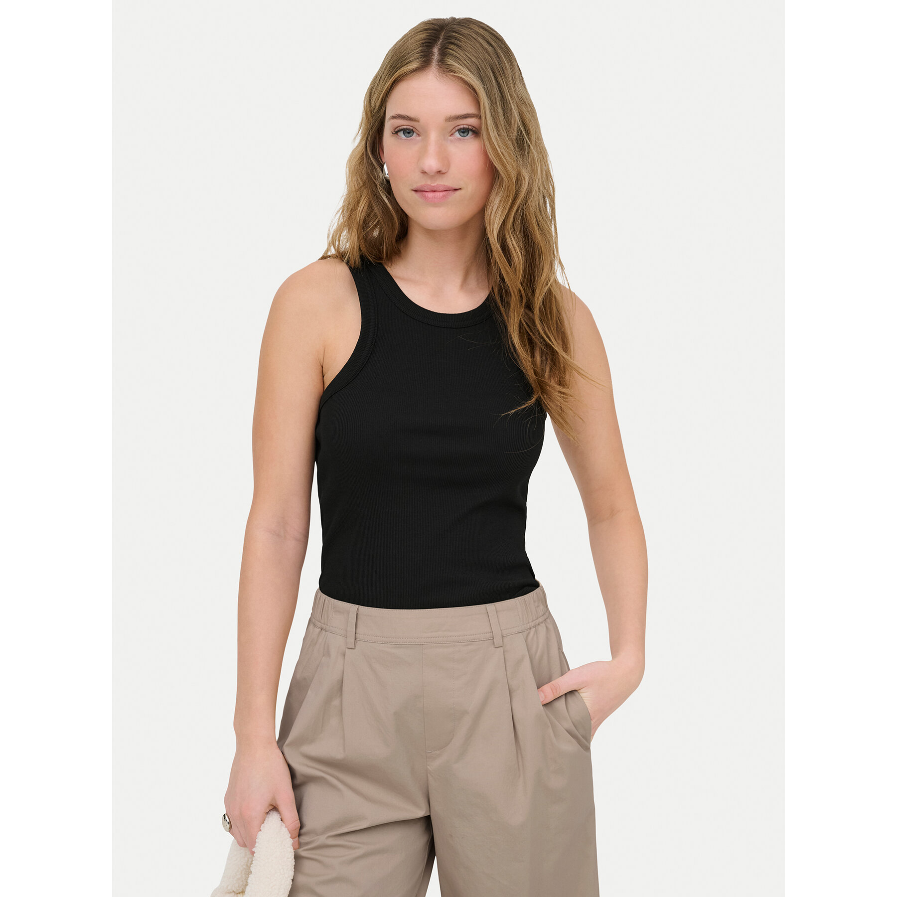 ONLY Top Val 2-Way 15371705 Czarny Slim Fit