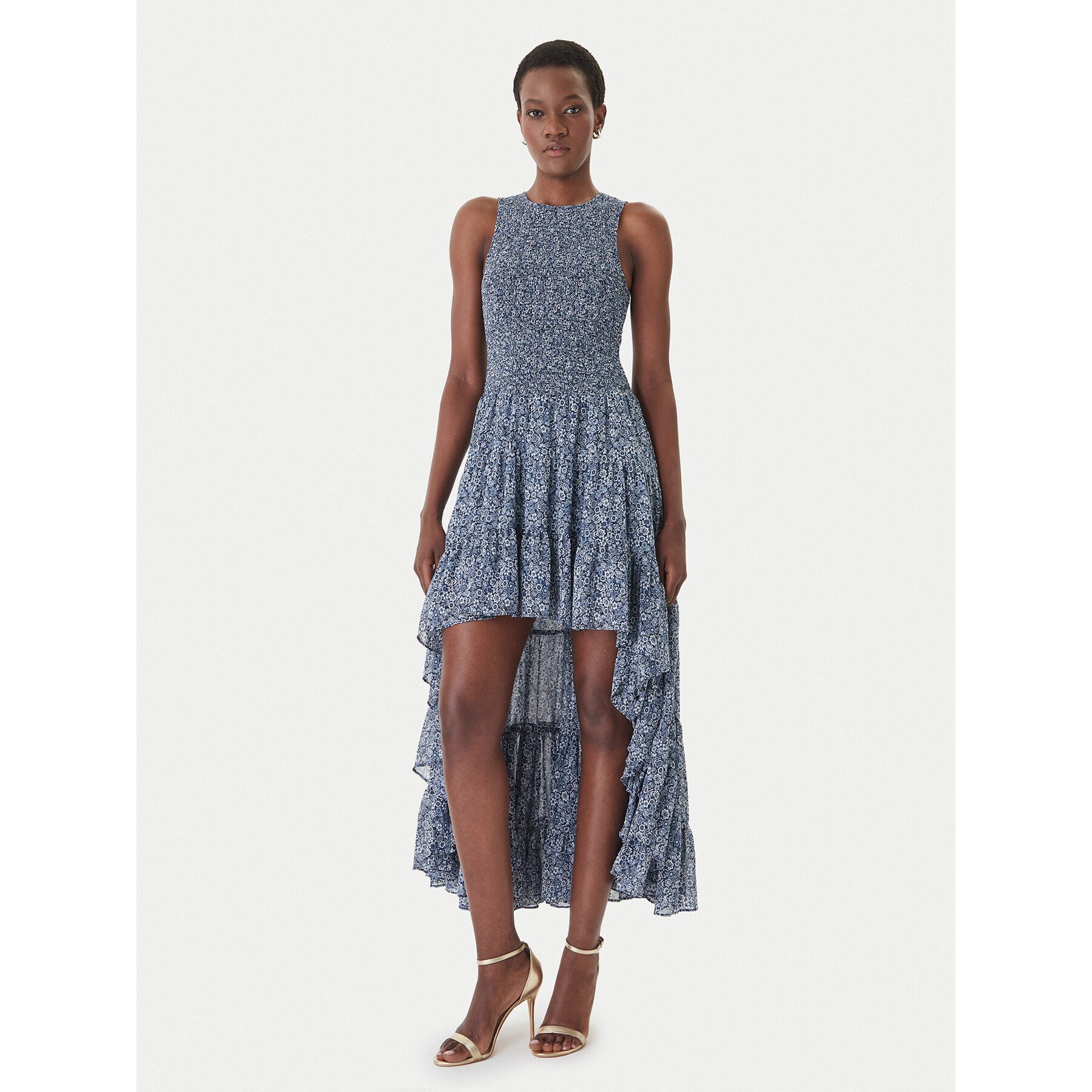 MICHAEL Michael Kors Sukienka letnia MS6836FKMN Granatowy Regular Fit