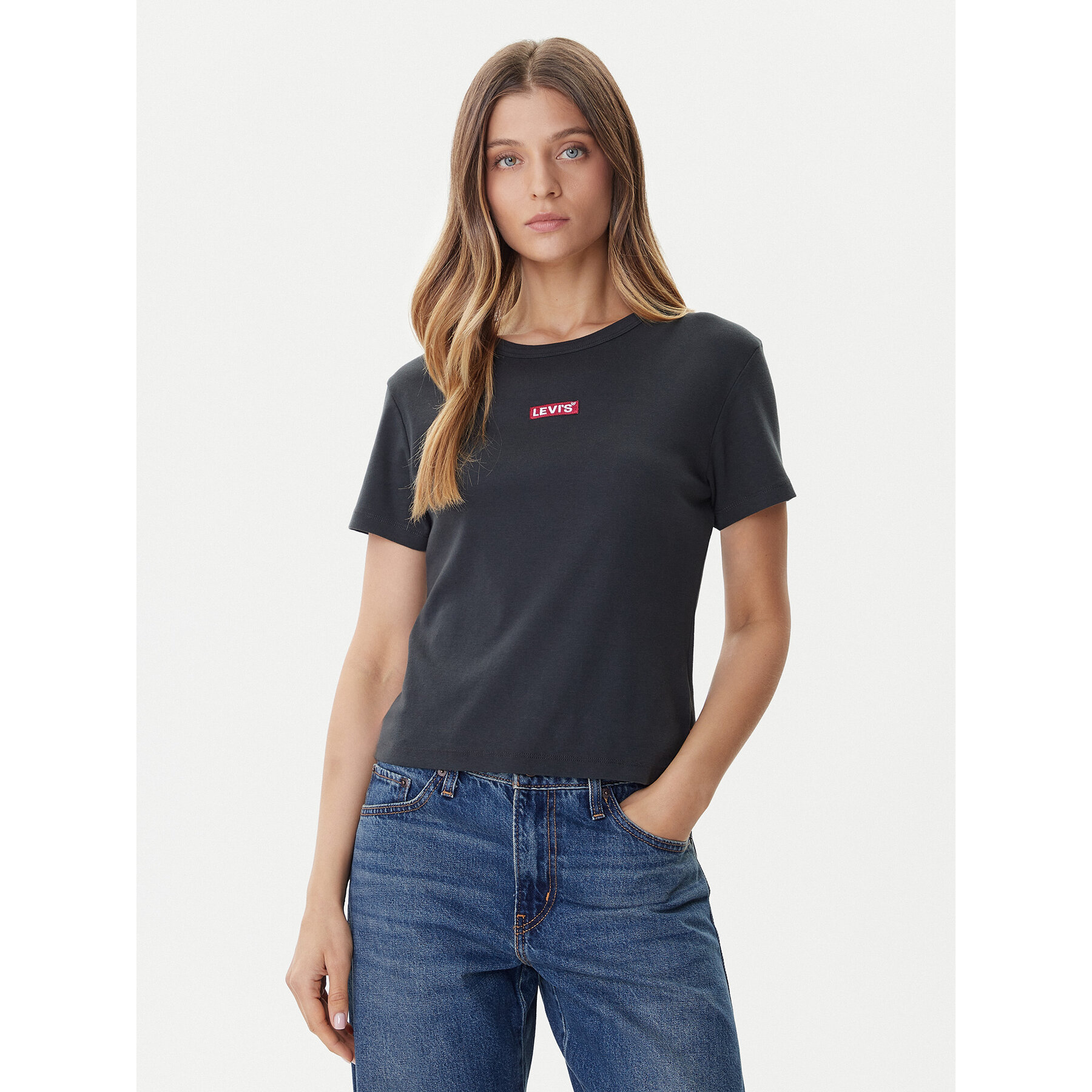 Levi's® T-Shirt Rickie 001Z9-0008 Czarny Slim Fit