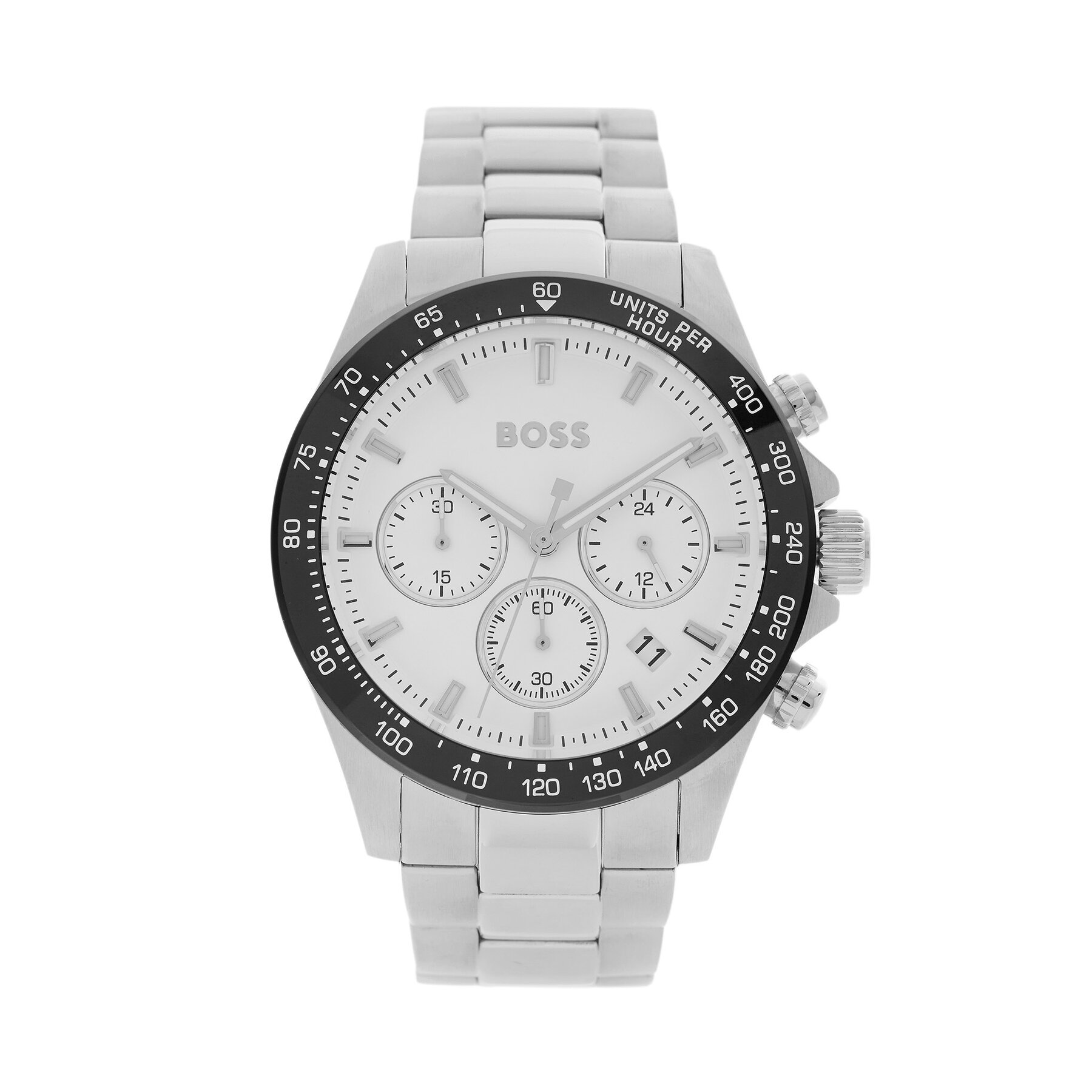 BOSS Zegarek Hero-Le 1514130 Srebrny